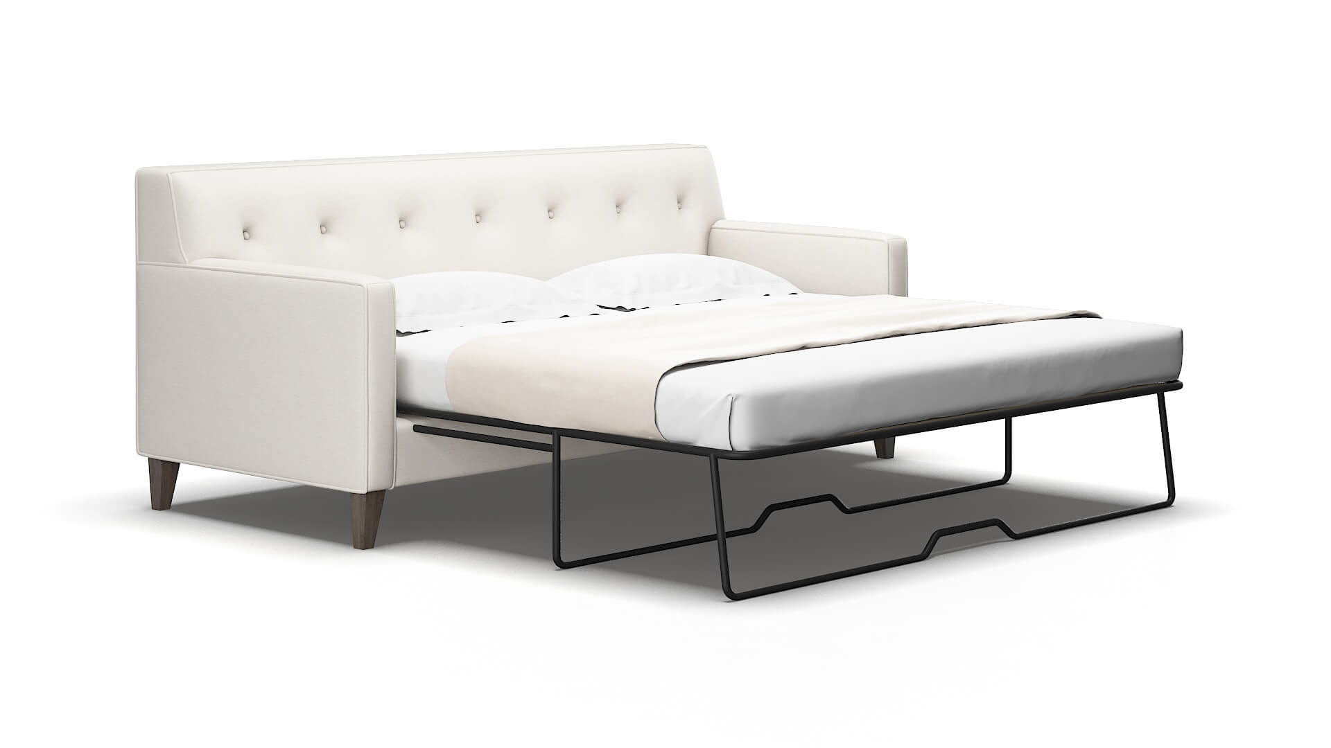 Harper Venice Eggshell Sofa Sleeper Espresso legs 2