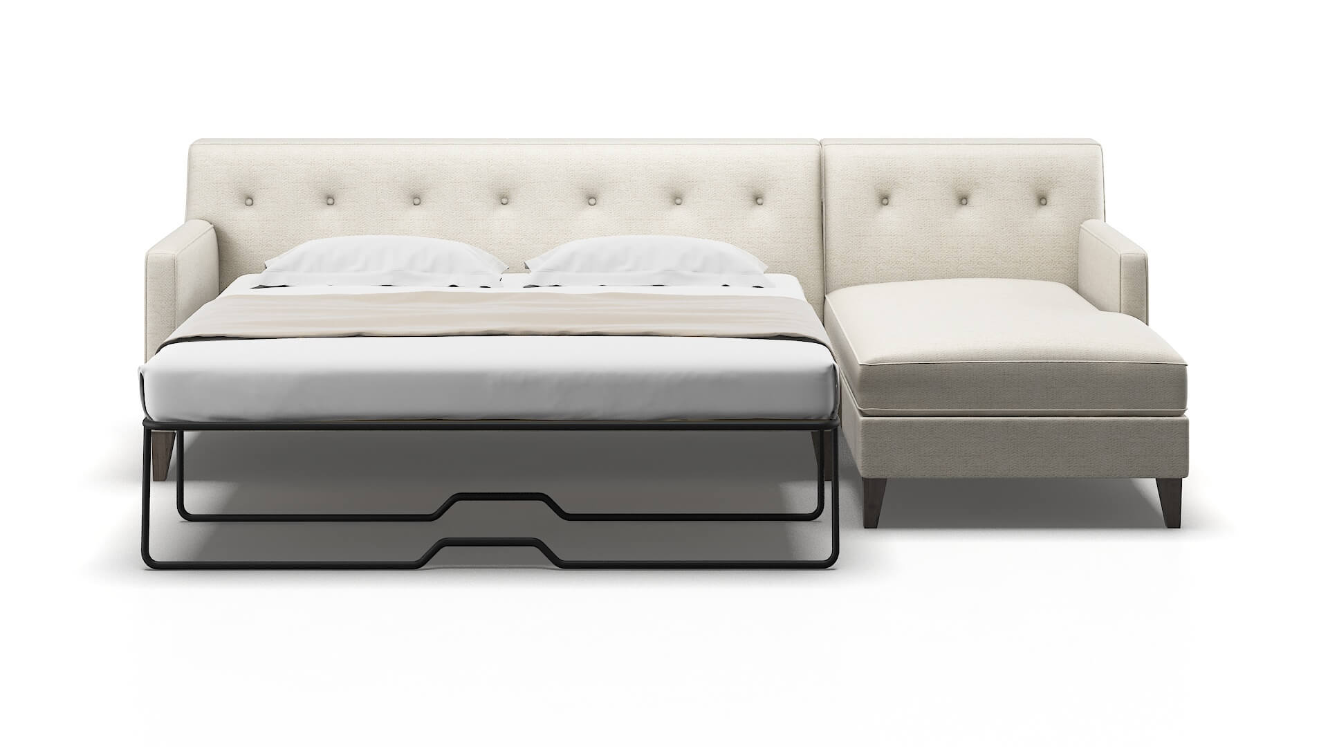 Harper Venus Cream Panel Sleeper Espresso legs 1