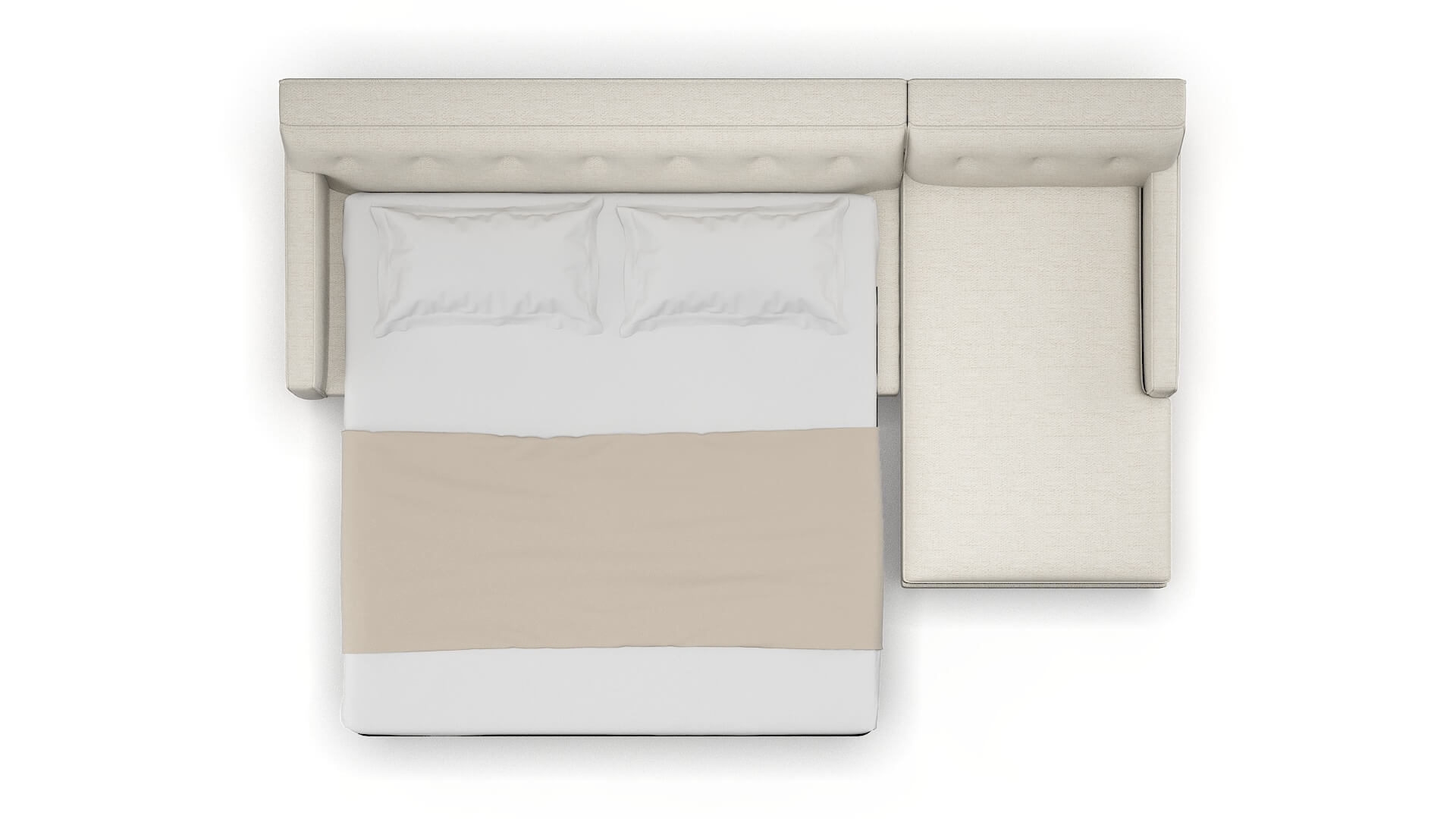 Harper Venus Cream Panel Sleeper Espresso legs 3