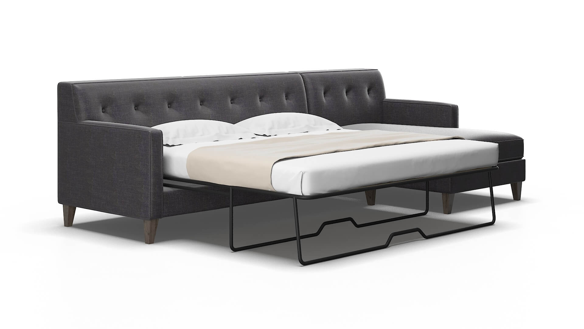 Harper Venus Onyx Panel Sleeper Espresso legs 2