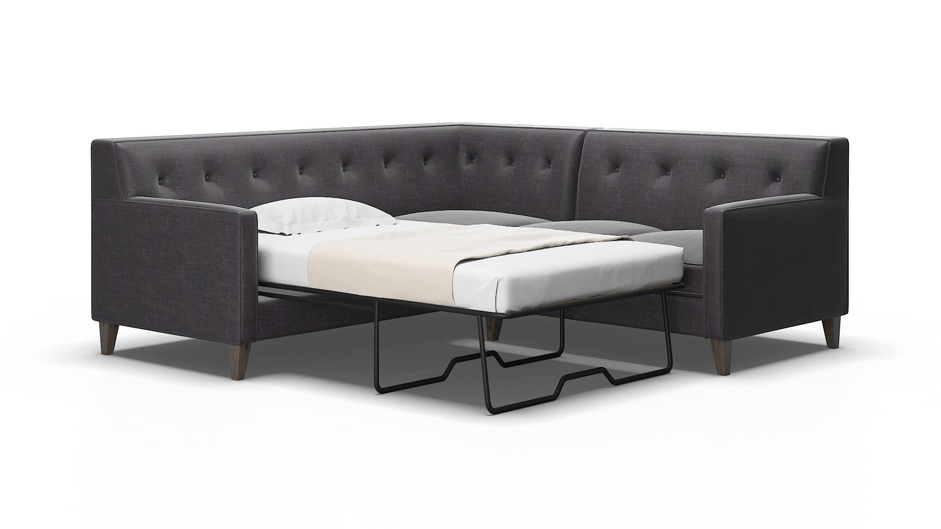 Harper Venus onyx Sectional sleeper Espresso Legs  2