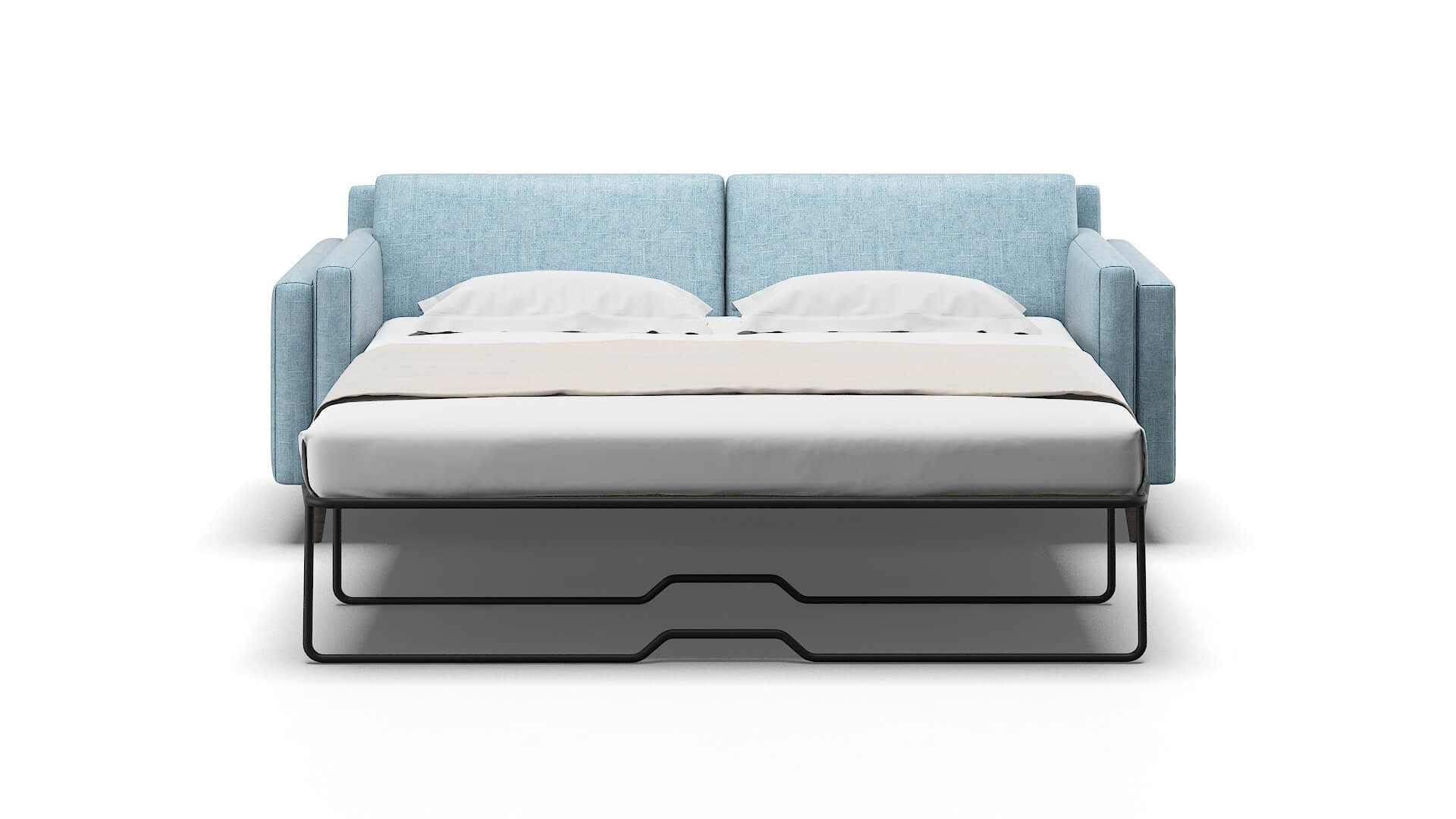 Helsinki Atlas Turquoise Sofa Sleeper Espresso legs 1