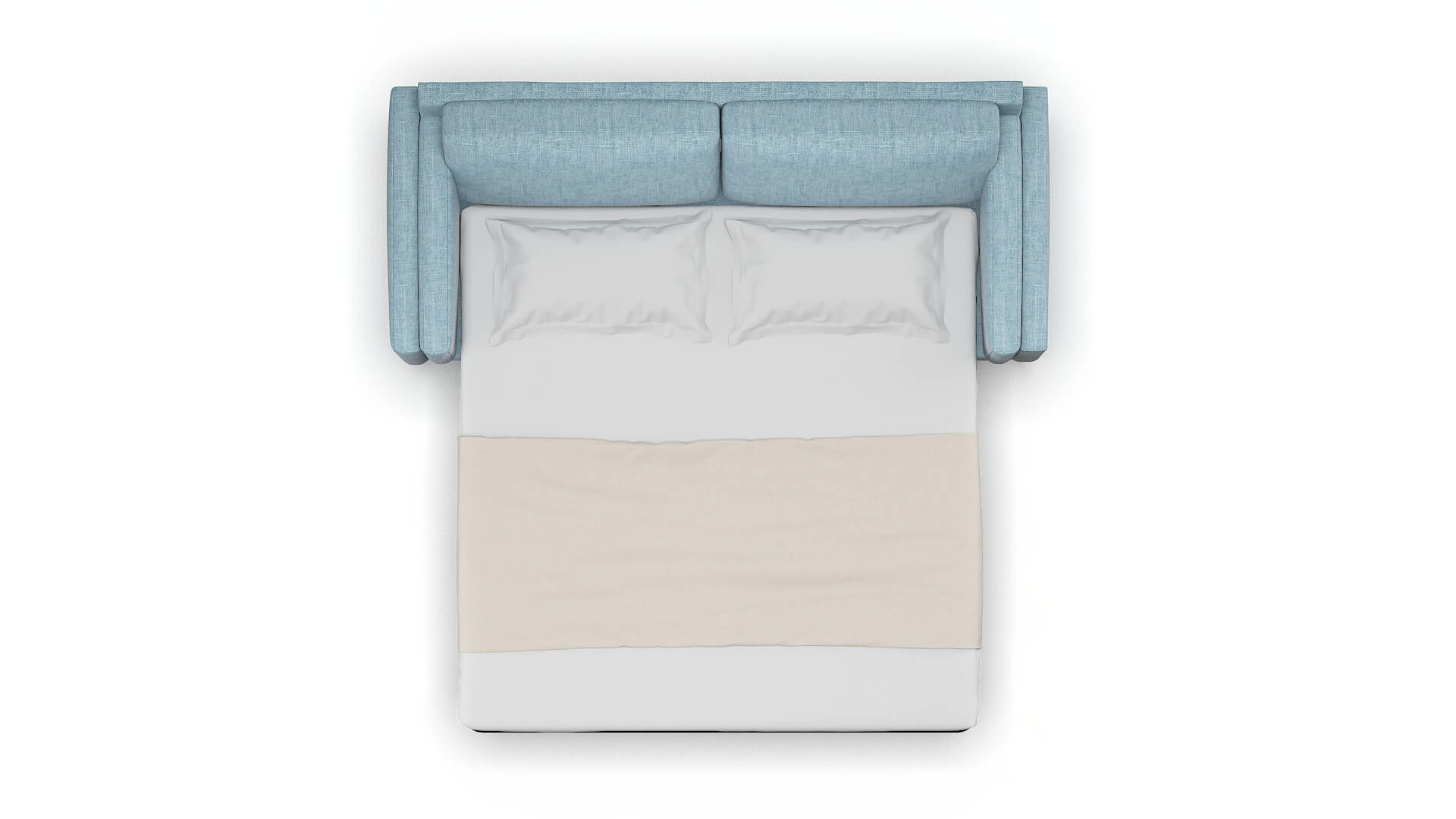 Helsinki Atlas Turquoise Sofa Sleeper Espresso legs 3