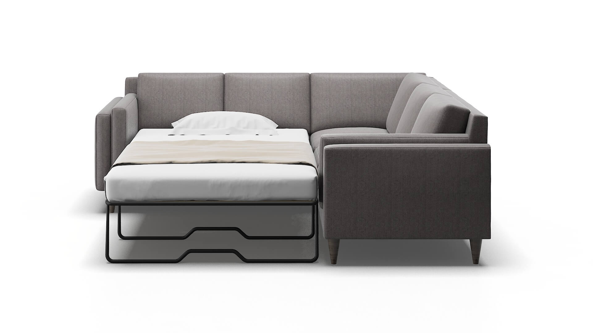 Helsinki Atlas_plz Silver Sectional Sleeper Espresso legs 1