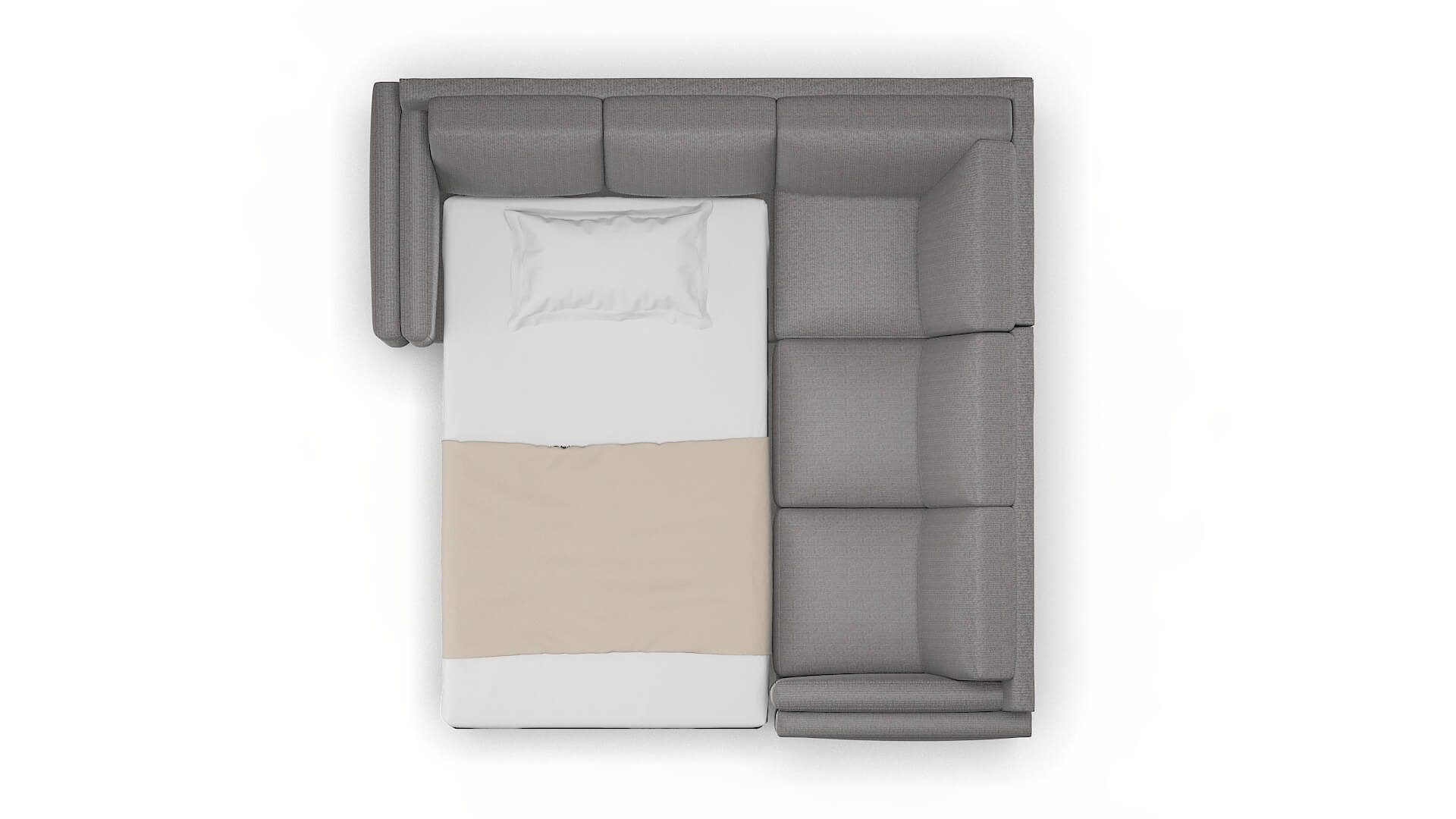 Helsinki Avenger Zinc Sectional Sleeper Espresso legs 3