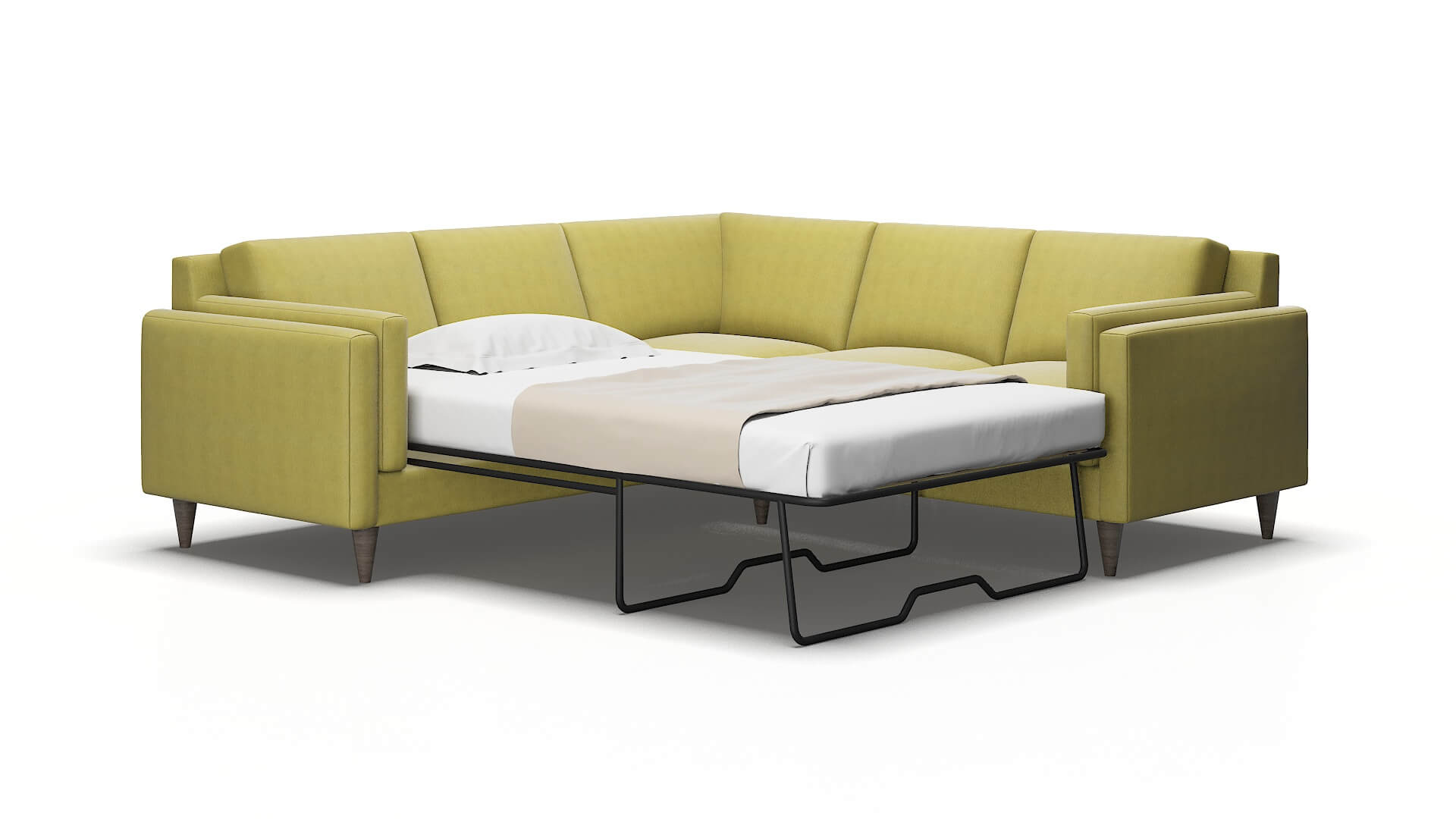Helsinki Bella Apple Sectional Sleeper espresso legs 2