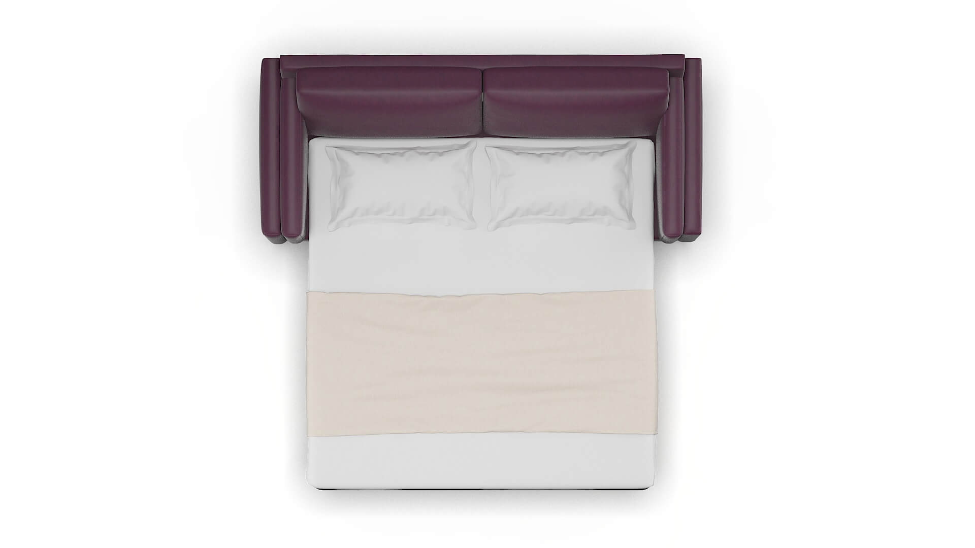 Helsinki Bella Aubergine Sofa Sleeper Espresso legs 3