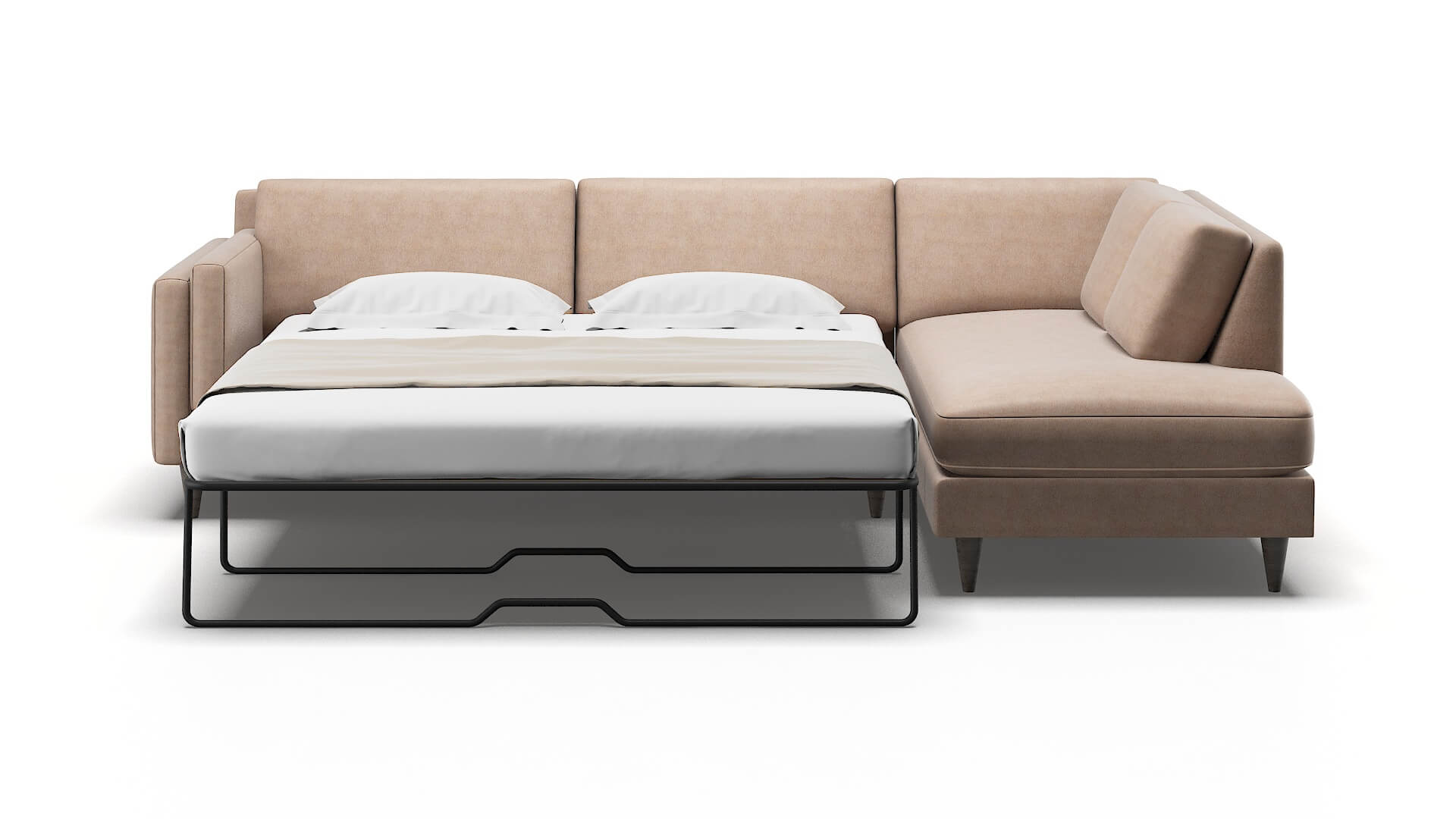 Helsinki Bella Pewter Panel Sleeper Espresso legs 1