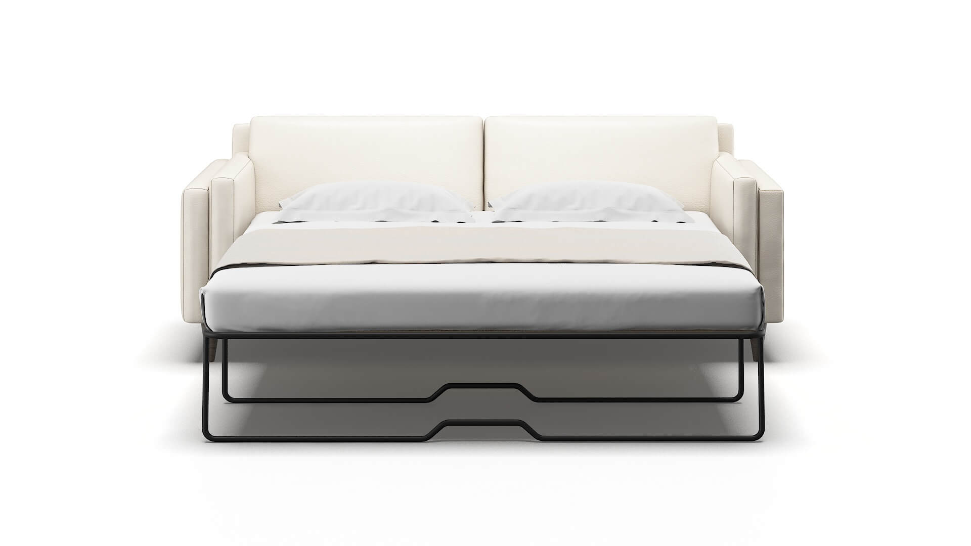 Helsinki Blanche Milky Sofa Sleeper Espresso legs 1