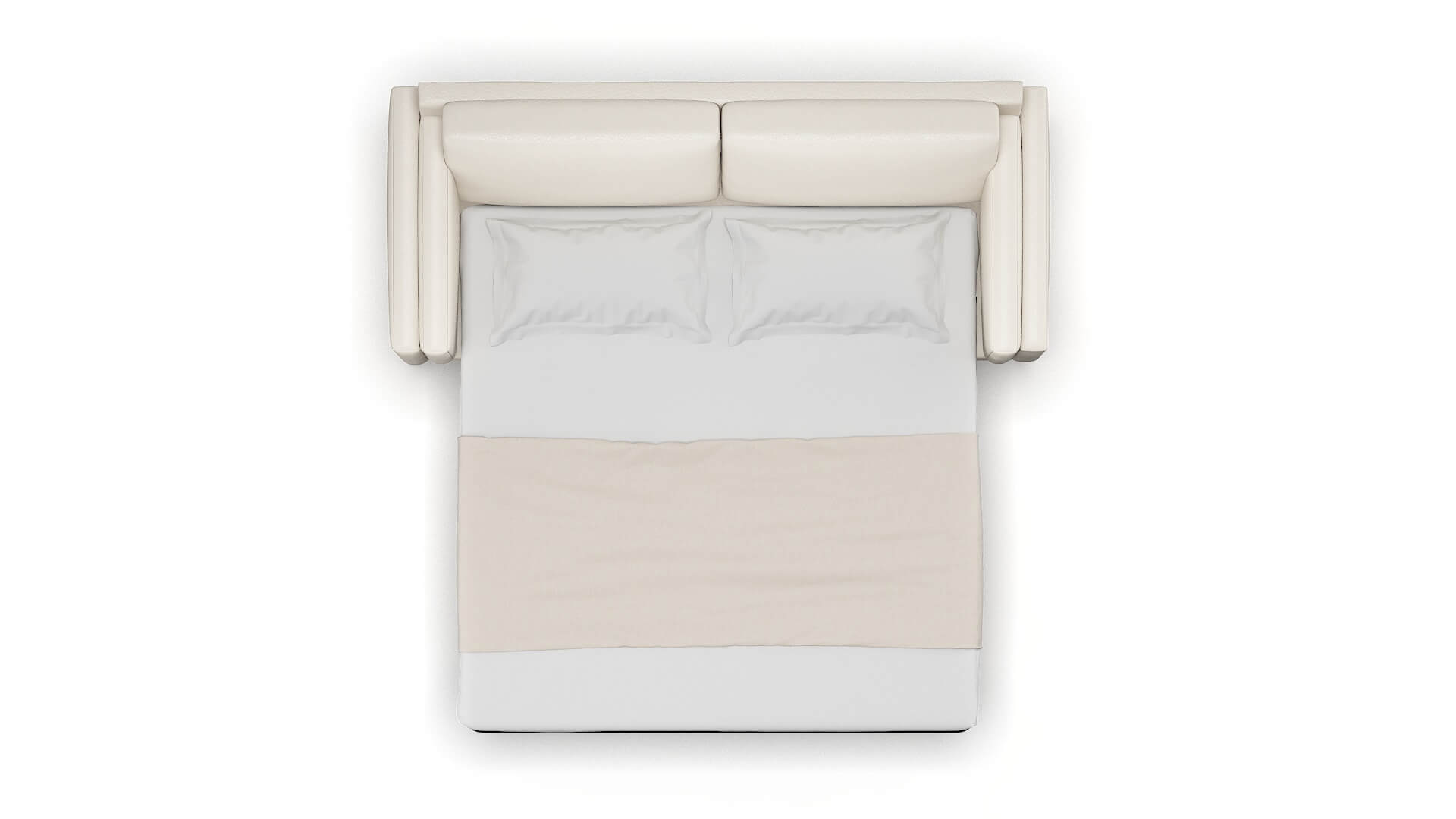 Helsinki Blanche Milky Sofa Sleeper Espresso legs 3