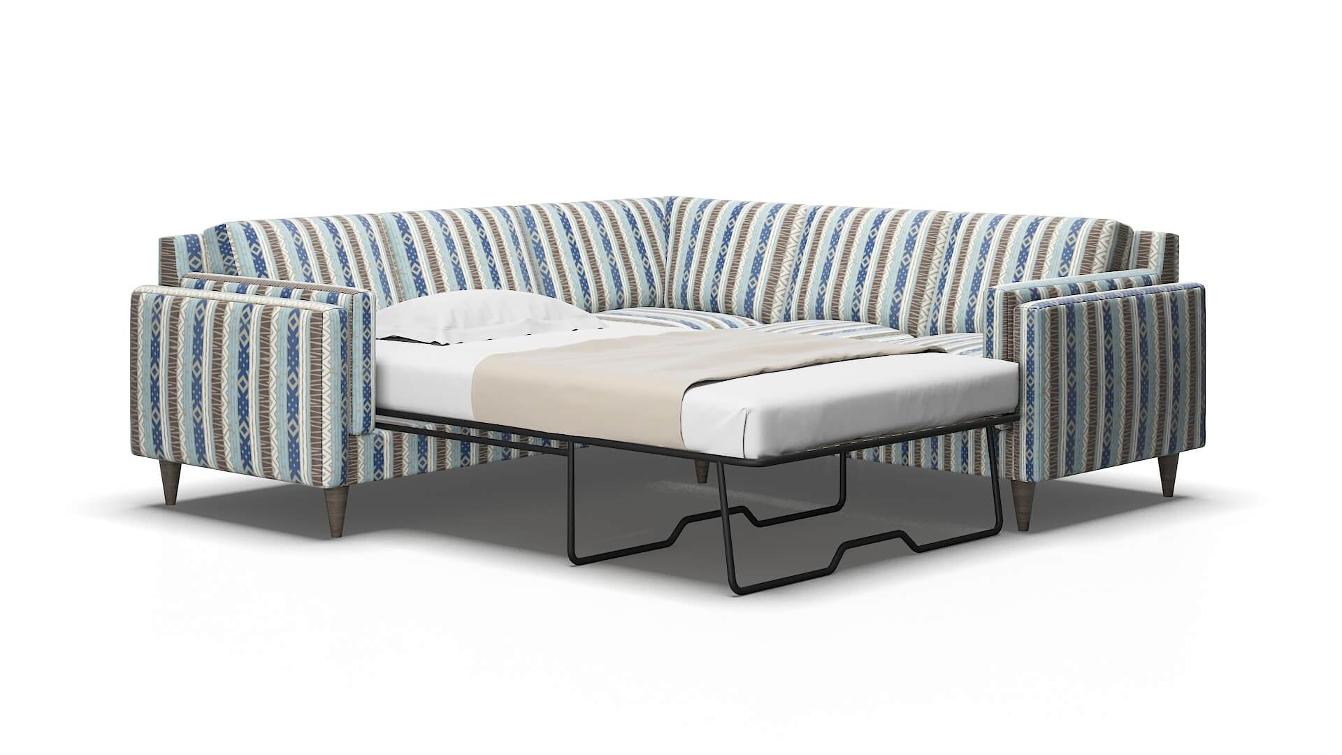 Helsinki Bodhi indigo Sectional sleeper Espresso Legs  2
