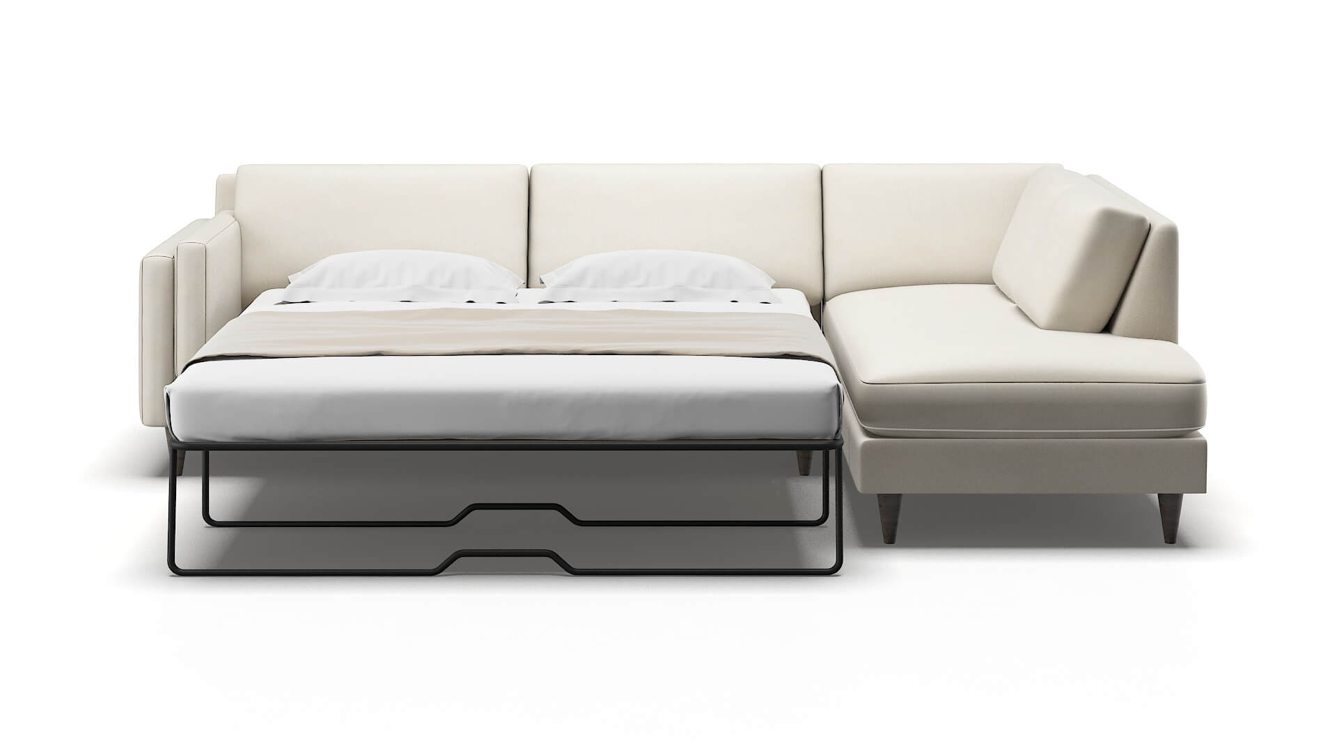 Helsinki Bungalow Ivory Panel Sleeper Espresso legs 1