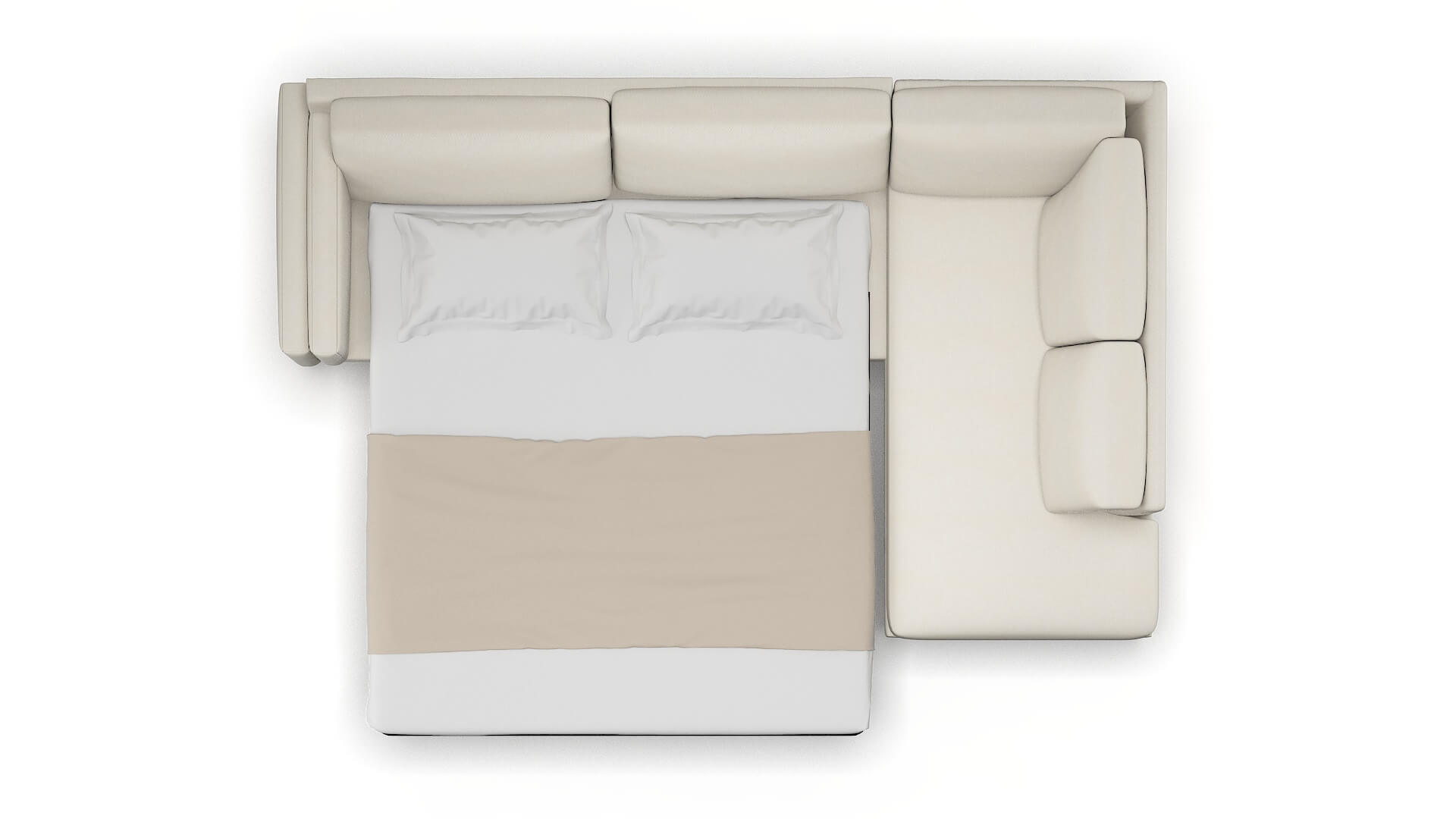 Helsinki Bungalow Ivory Panel Sleeper Espresso legs 3