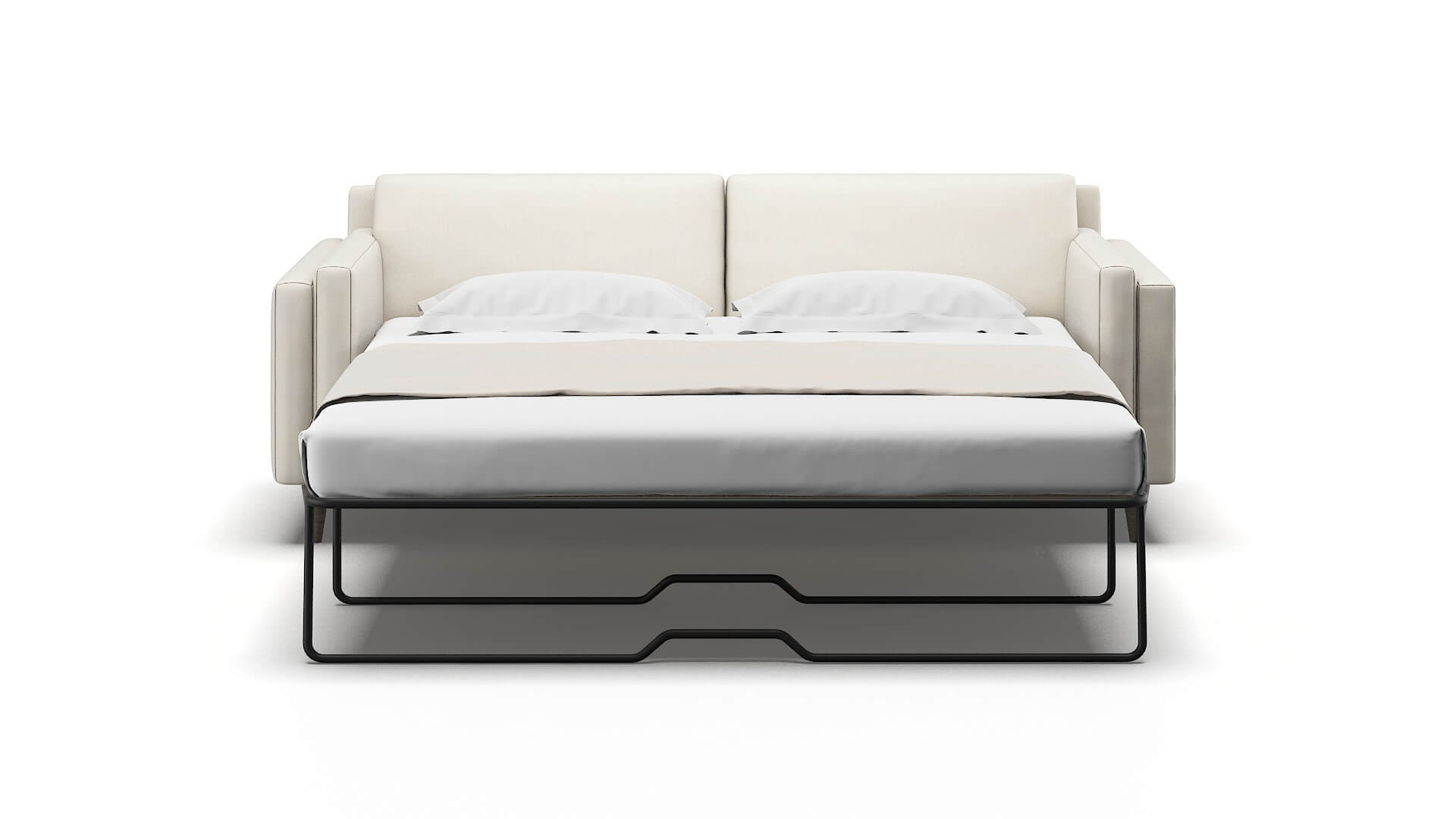 Helsinki Bungalow Ivory Sofa Sleeper Espresso legs 1