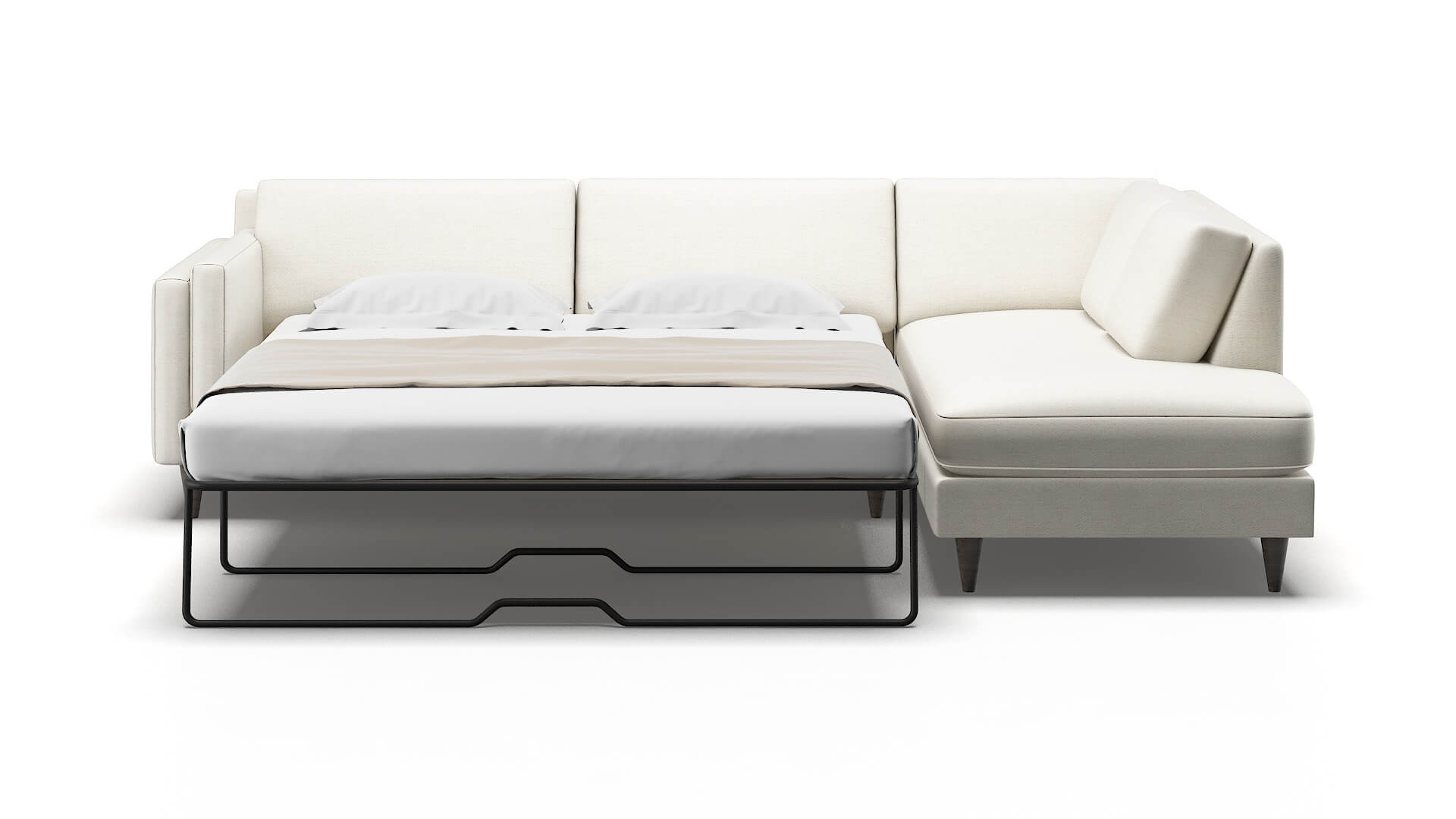 Helsinki Catalina Ivory Panel Sleeper Espresso legs 1