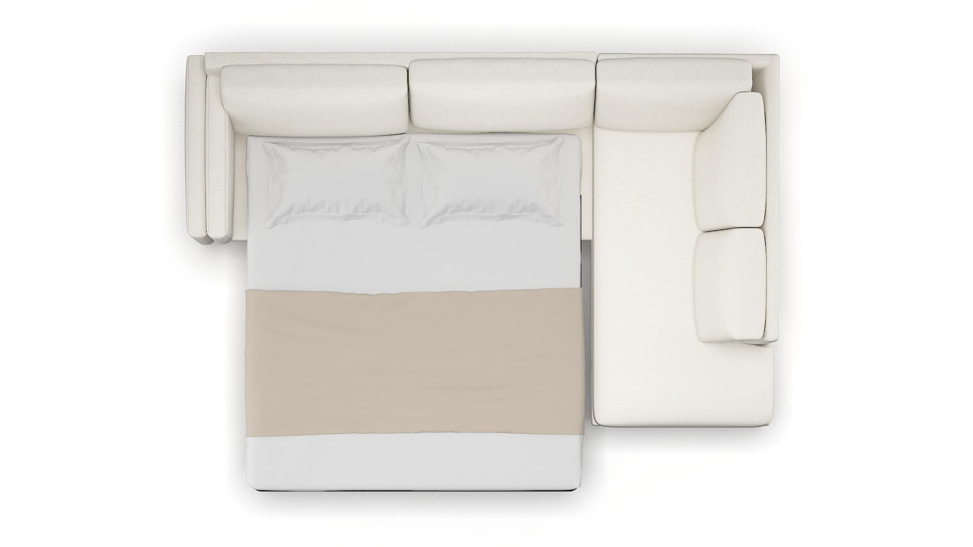 Helsinki Catalina Ivory Panel Sleeper Espresso legs 3