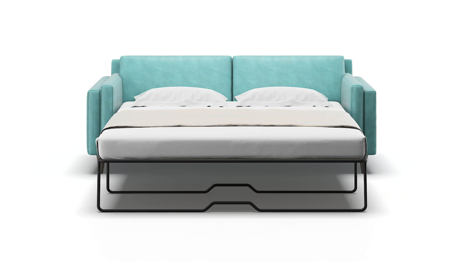 Helsinki Curious Turquoise Sofa Sleeper Espresso legs 1