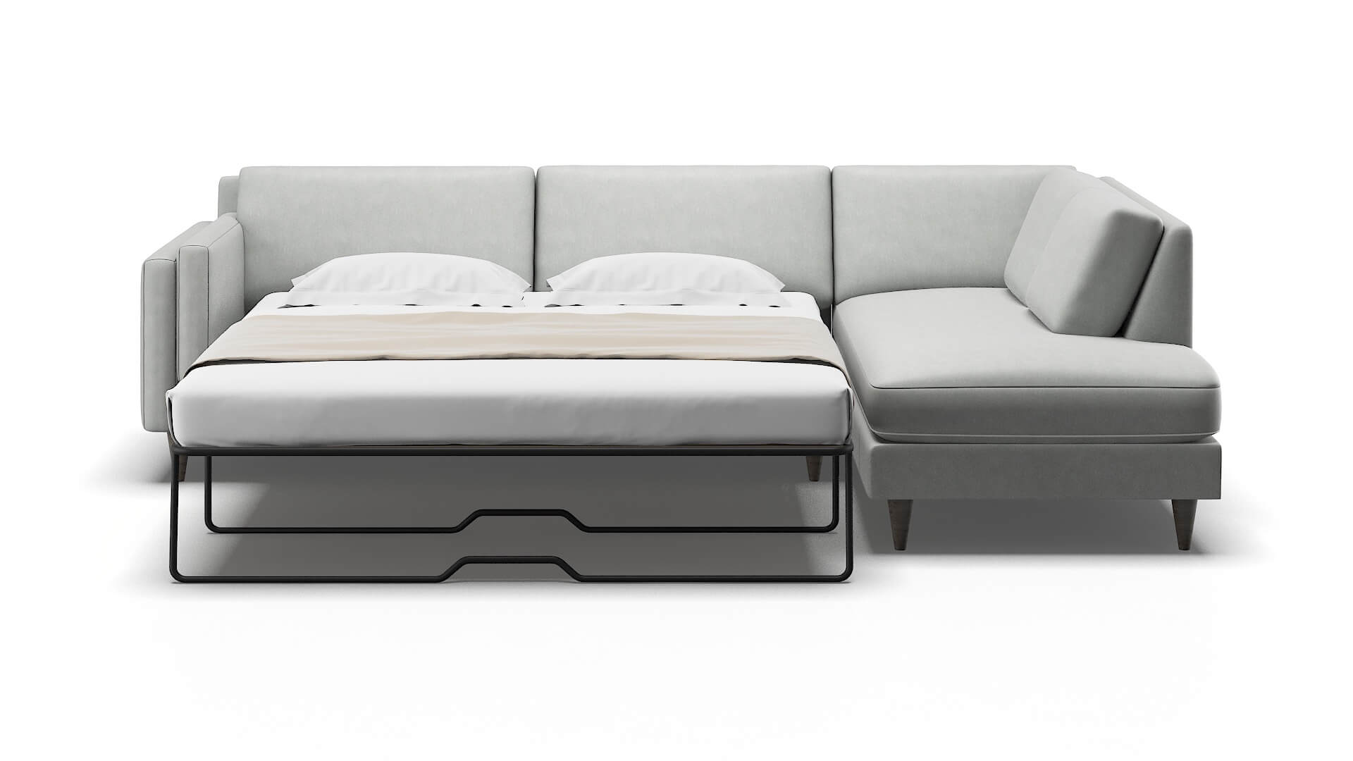 Helsinki Dawson Platinum Panel Sleeper Espresso legs 1