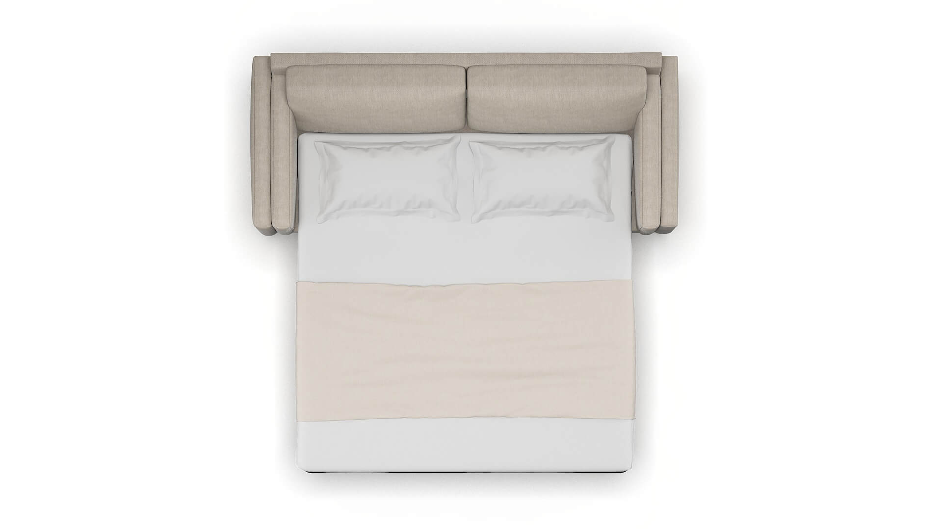 Helsinki Derby Linen Sofa Sleeper Espresso legs 3