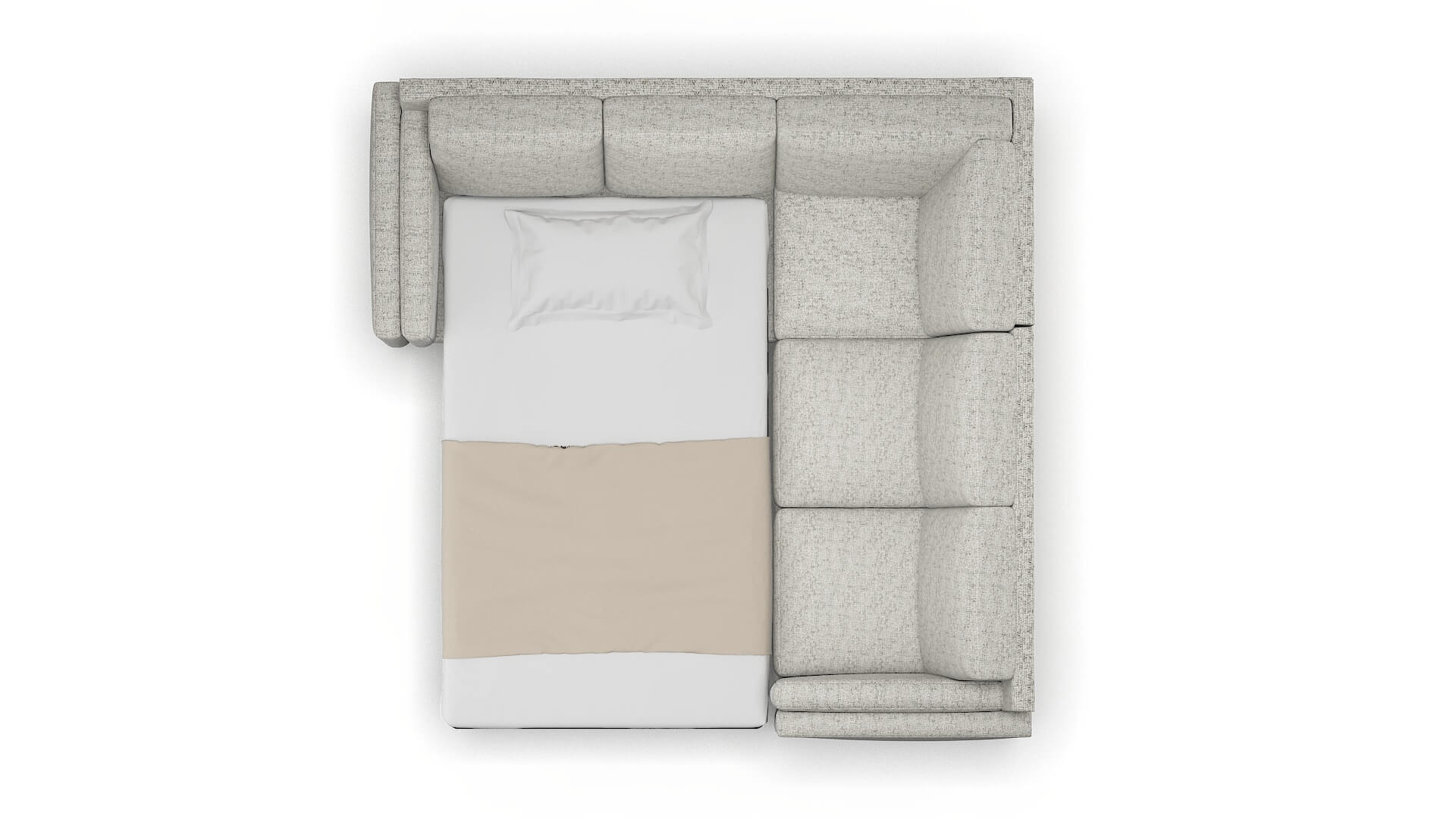 Helsinki Derby Silver Sectional Sleeper Espresso legs 3