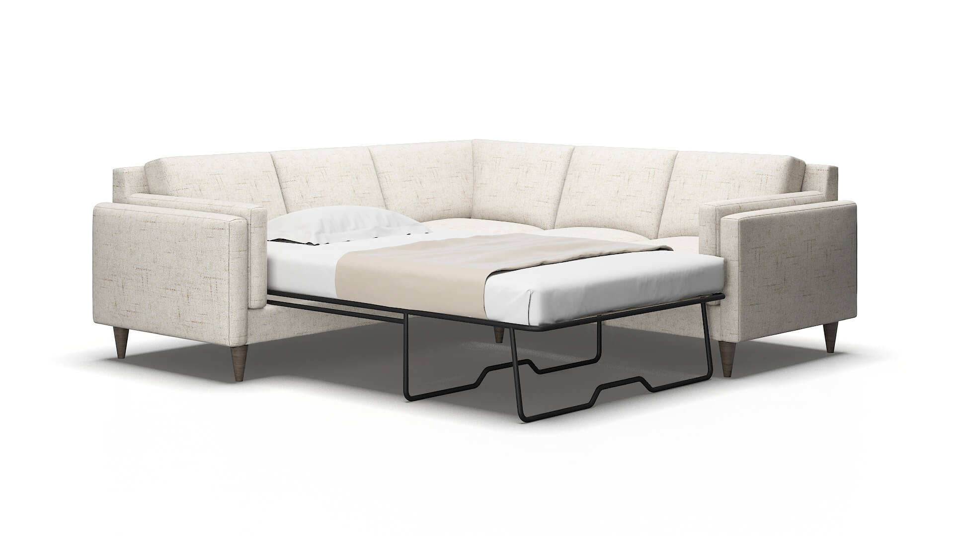 Helsinki Derby taupe Sectional sleeper Espresso Legs  2