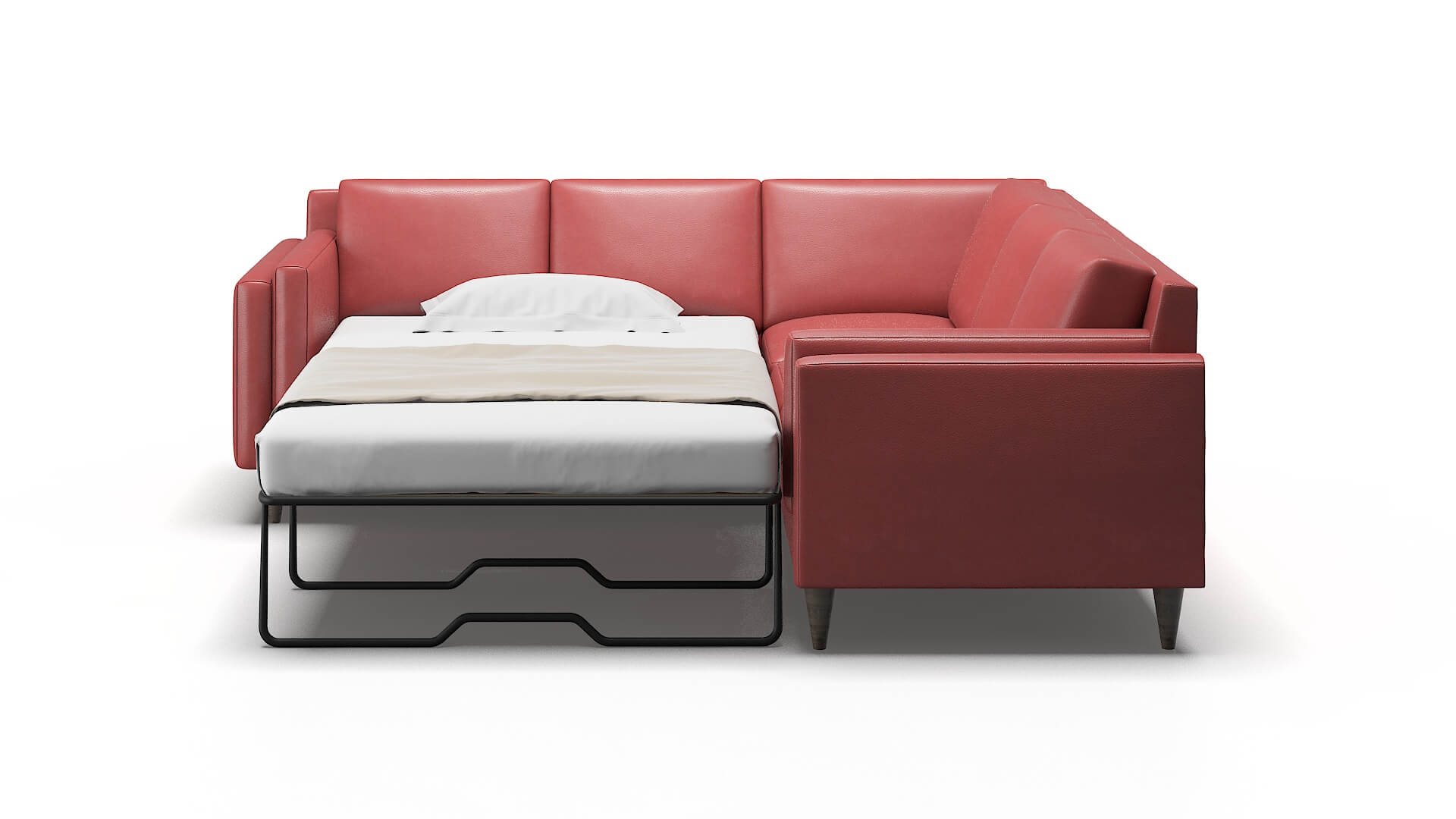 Helsinki Dillion Cordovan Sectional Sleeper Espresso legs 1