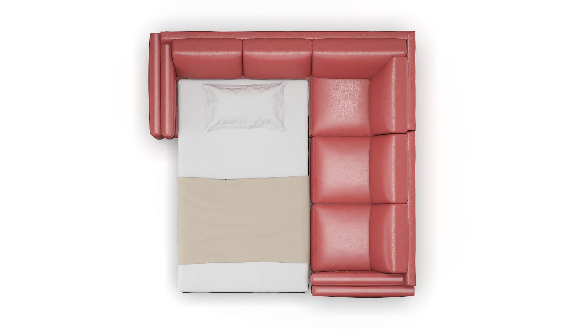 Helsinki Dillion Cordovan Sectional Sleeper Espresso legs 3