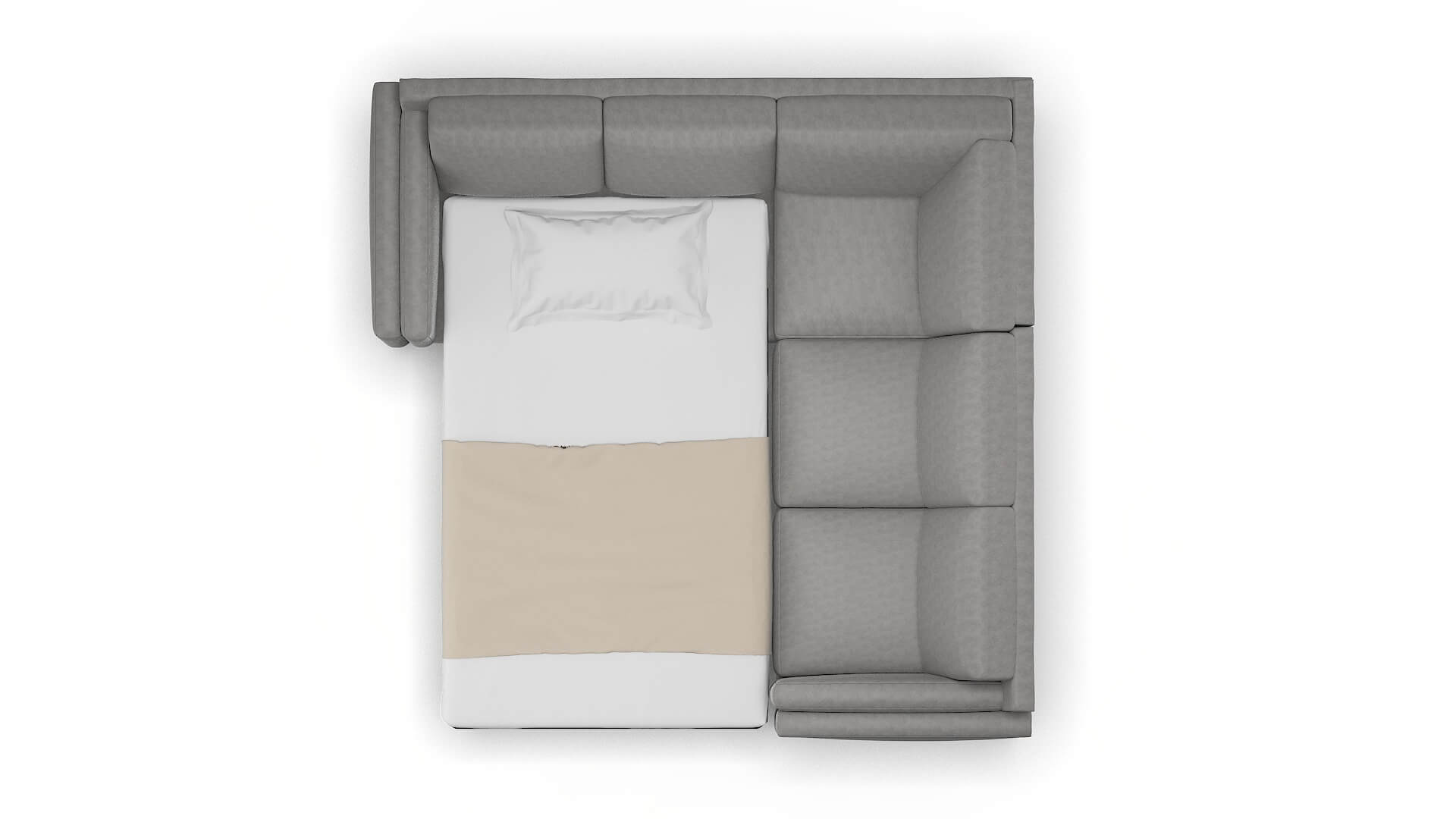 Helsinki Dream_d Charcoal Sectional Sleeper Espresso legs 3