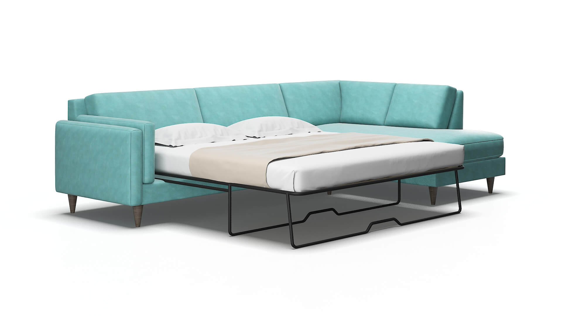 Helsinki Dream_d French_blue Panel Sleeper Espresso legs 2