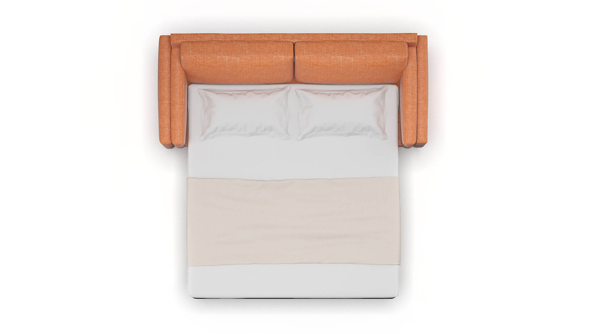 Helsinki Durham Tangerine Sofa Sleeper Espresso legs 3