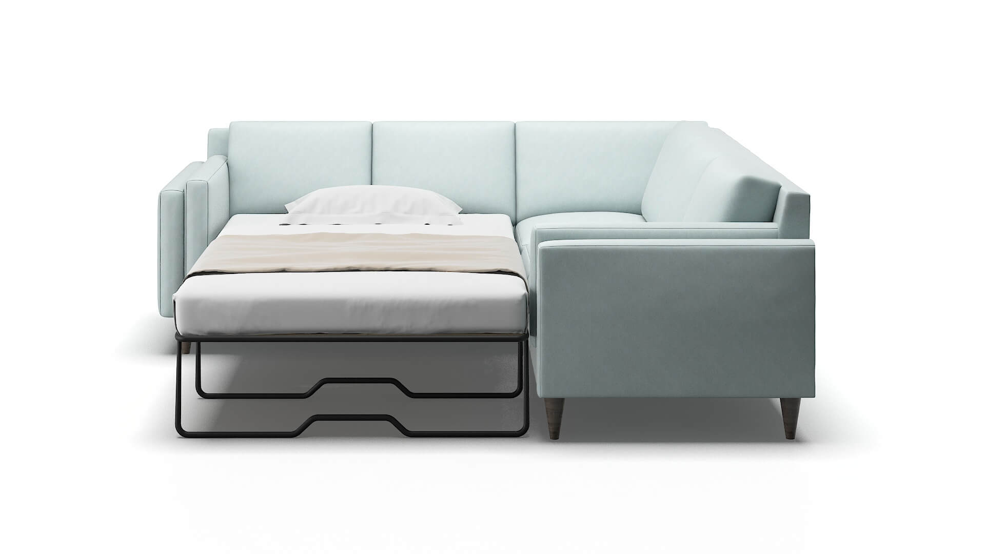 Helsinki Elliot Spa Sectional Sleeper Espresso legs 1