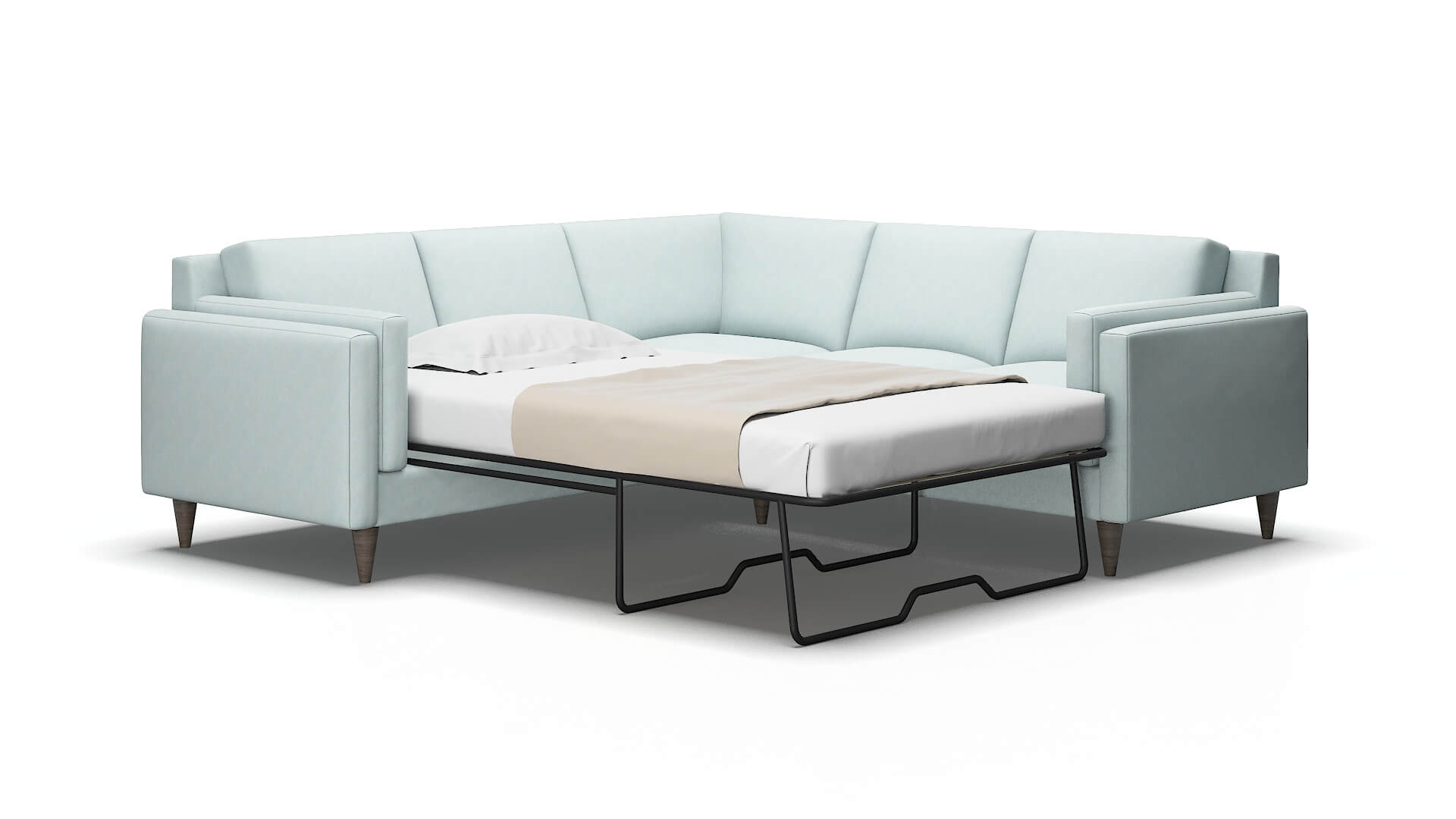 Helsinki Elliot Spa Sectional Sleeper Espresso legs 2