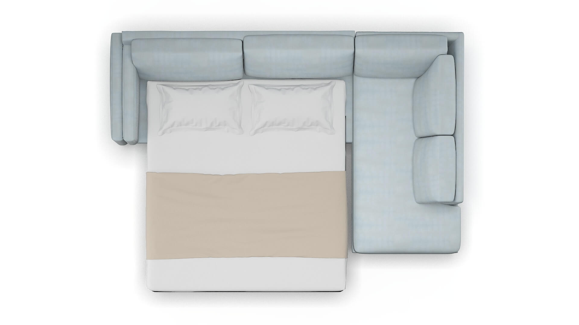 Helsinki Hathaway Aqua Panel Sleeper Espresso legs 3