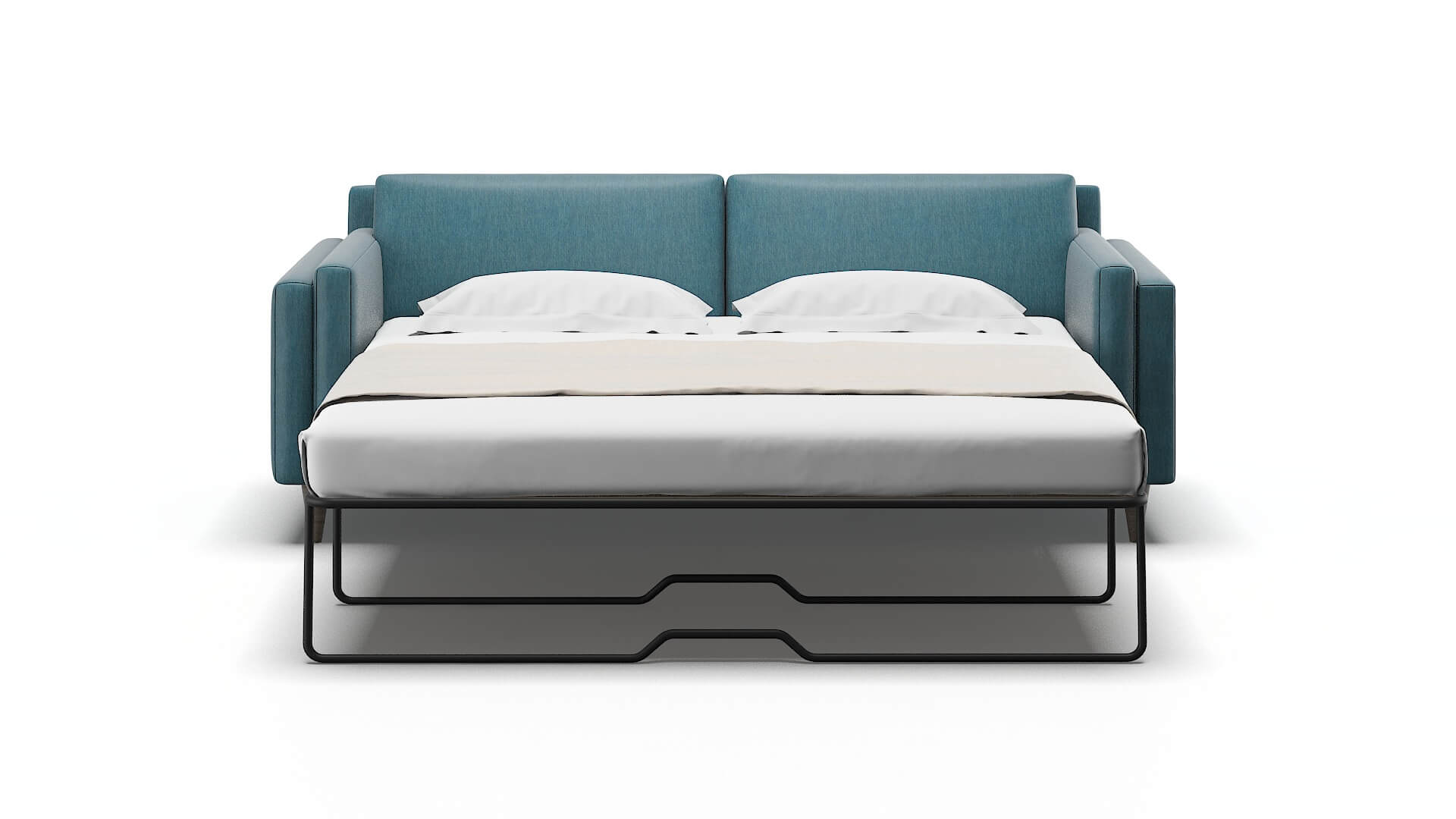 Helsinki Hepburn Teal Sofa Sleeper Espresso legs 1