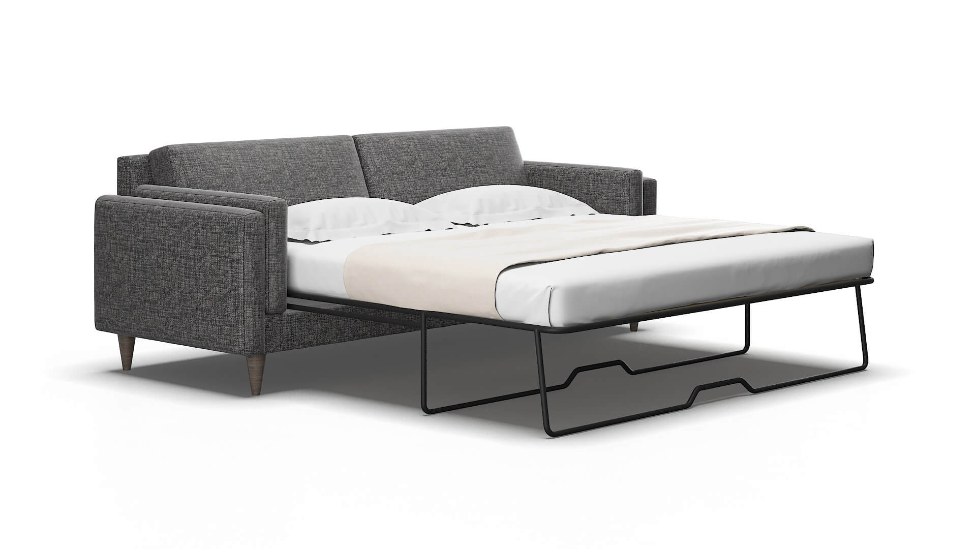 Helsinki Insight-charcoal Sofa sleeper Espresso Legs  2