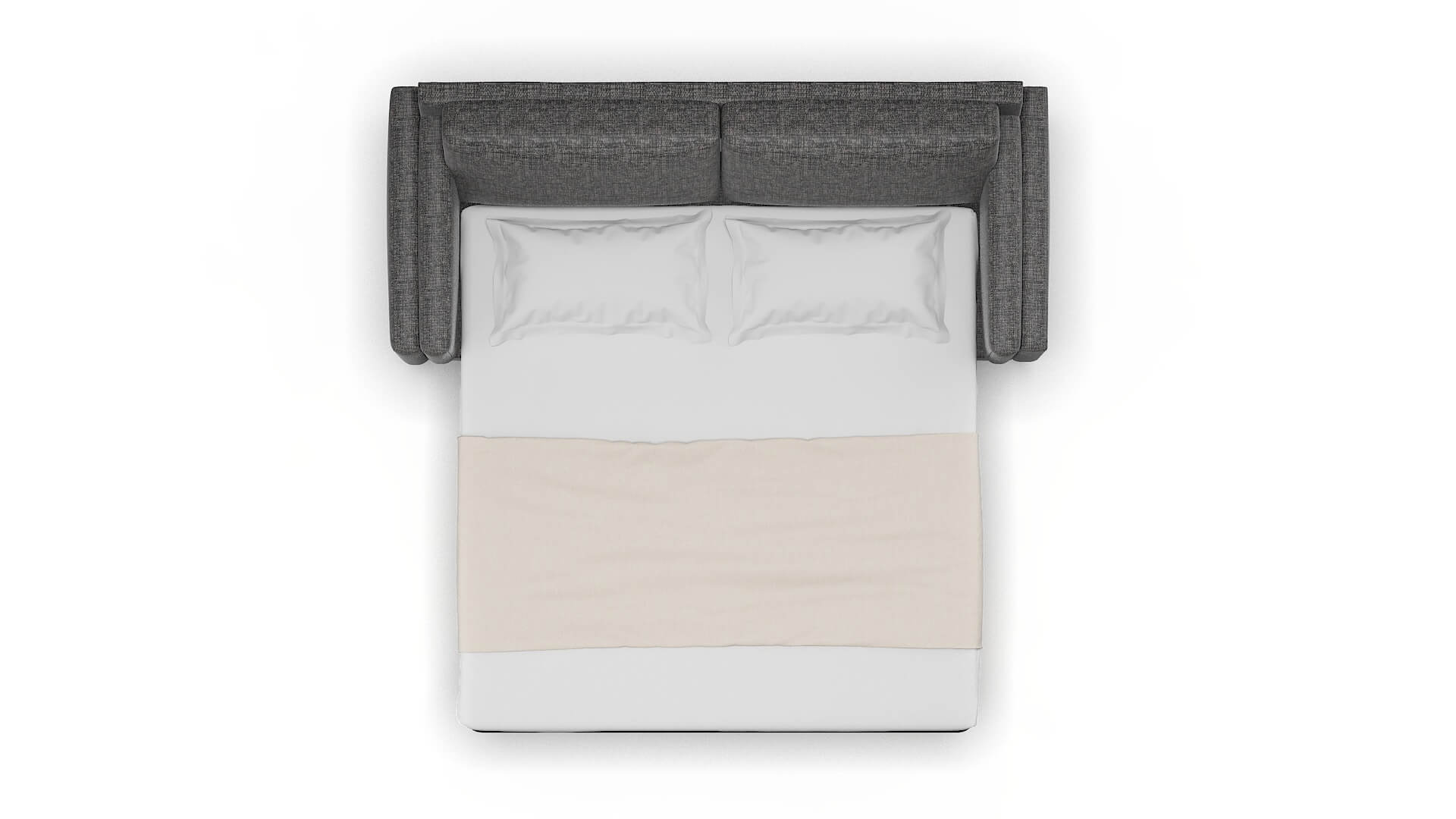 Helsinki Insight Charcoal Sofa Sleeper Espresso legs 3