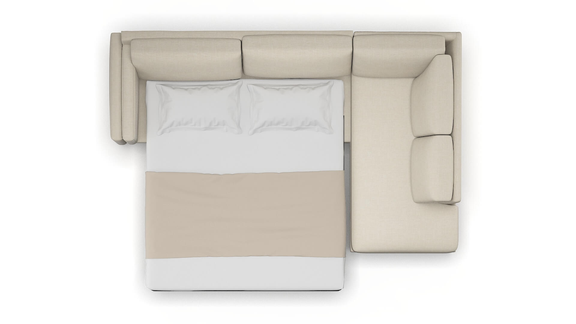 Helsinki Keylargo Almond Panel Sleeper Espresso legs 3