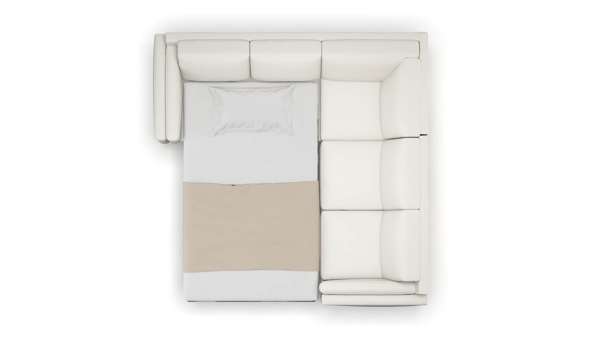 Helsinki Keylargo Oatmeal Sectional Sleeper Espresso legs 3