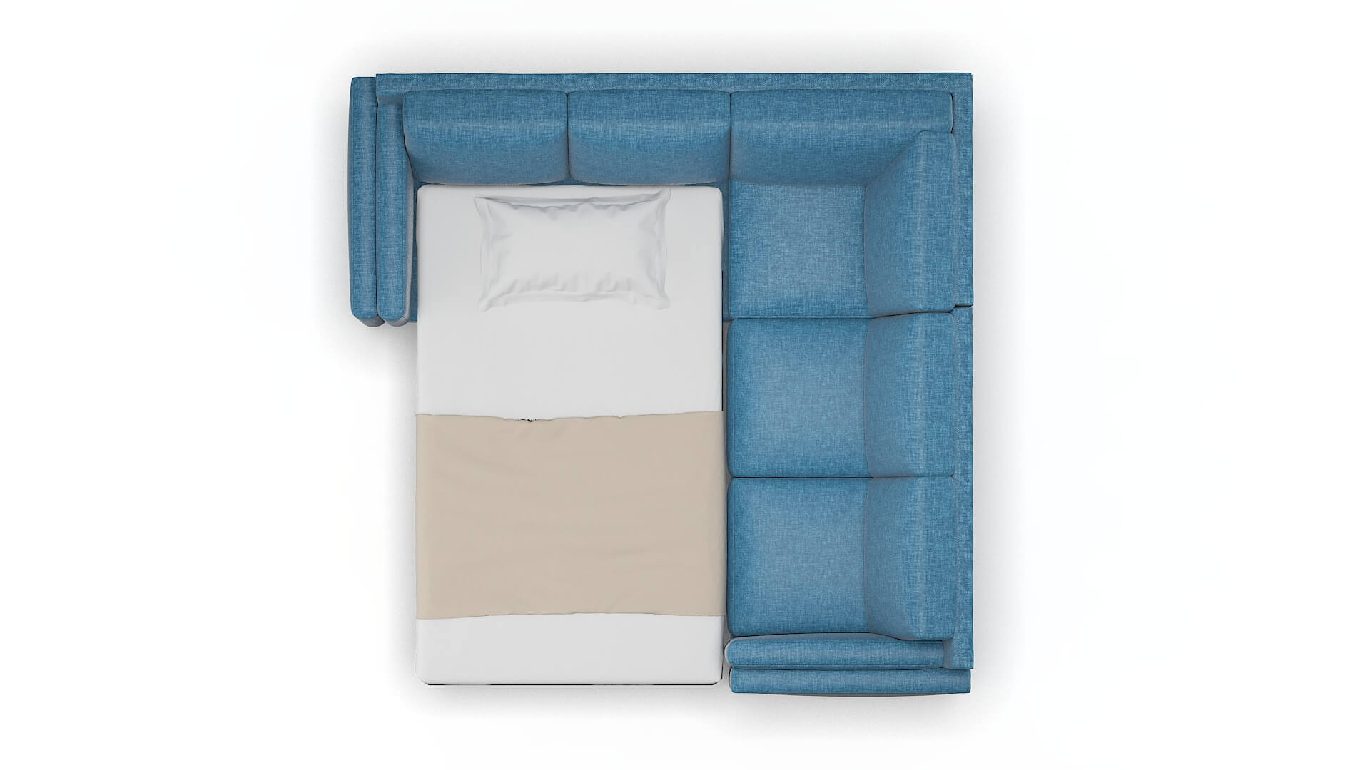 Helsinki Keylargo Ocean Sectional Sleeper Espresso legs 3