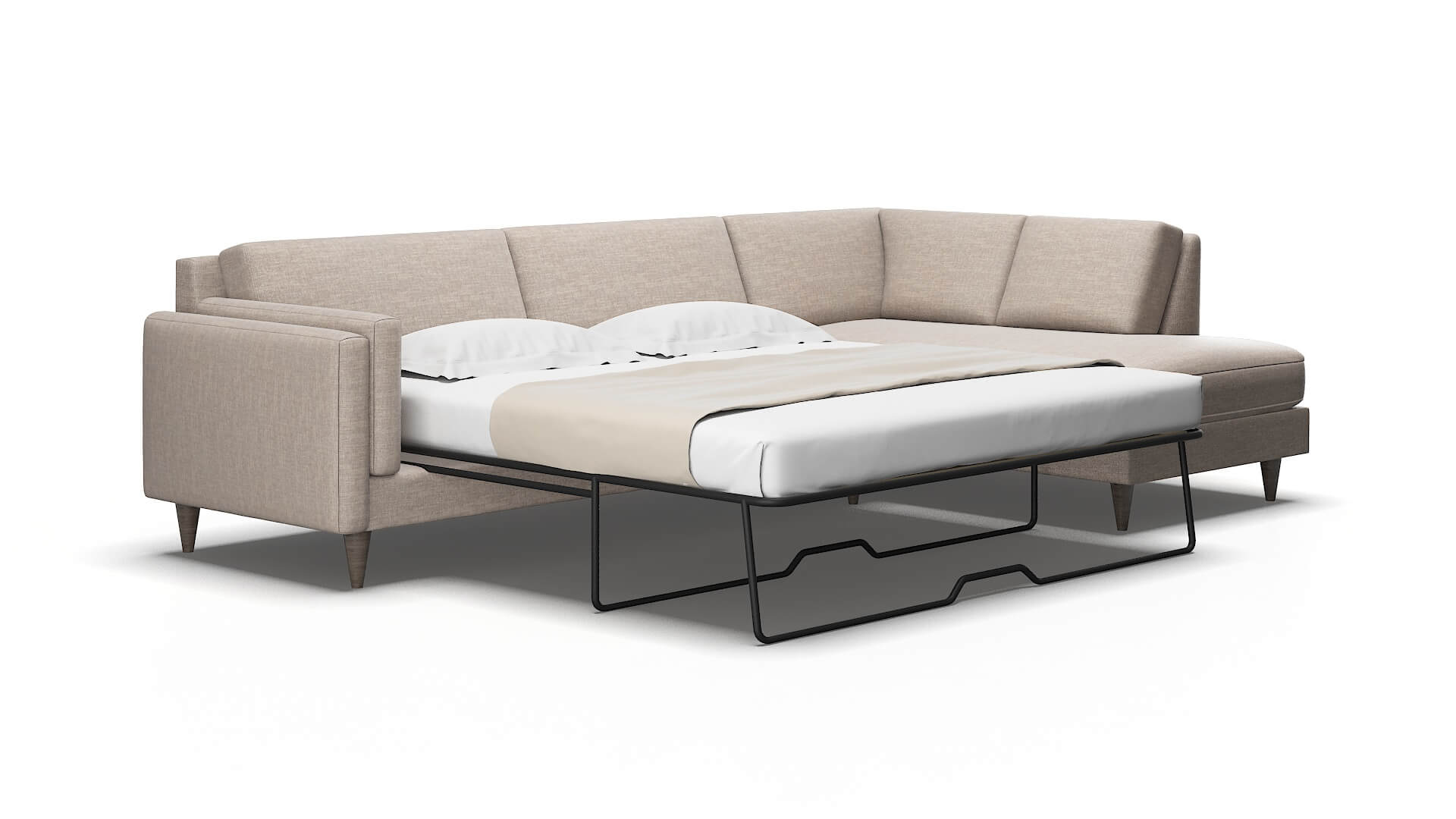 Helsinki Keylargo Pumice Panel Sleeper Espresso legs 2