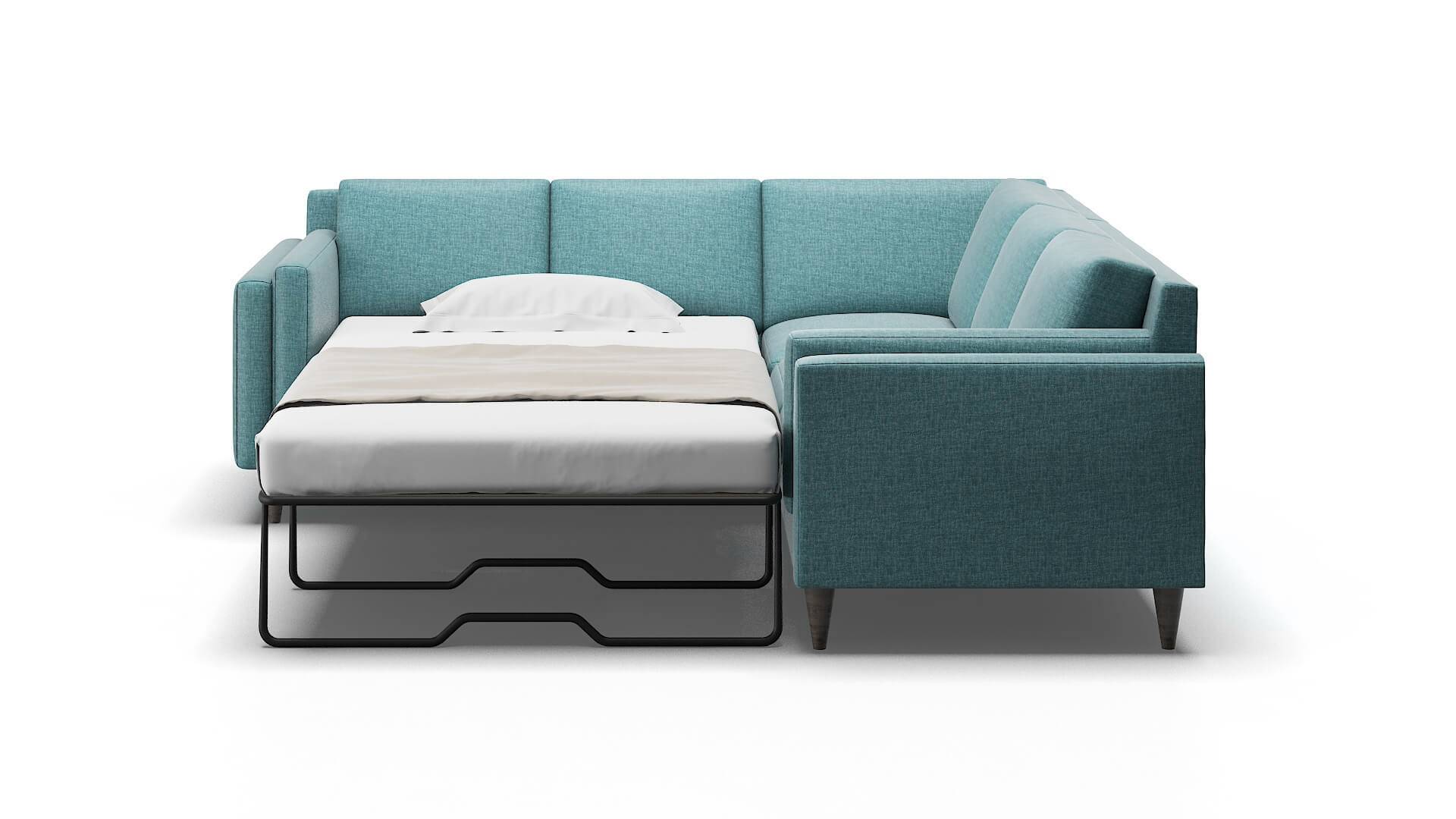 Helsinki Keylargo Zenithteal Sectional Sleeper Espresso legs 1
