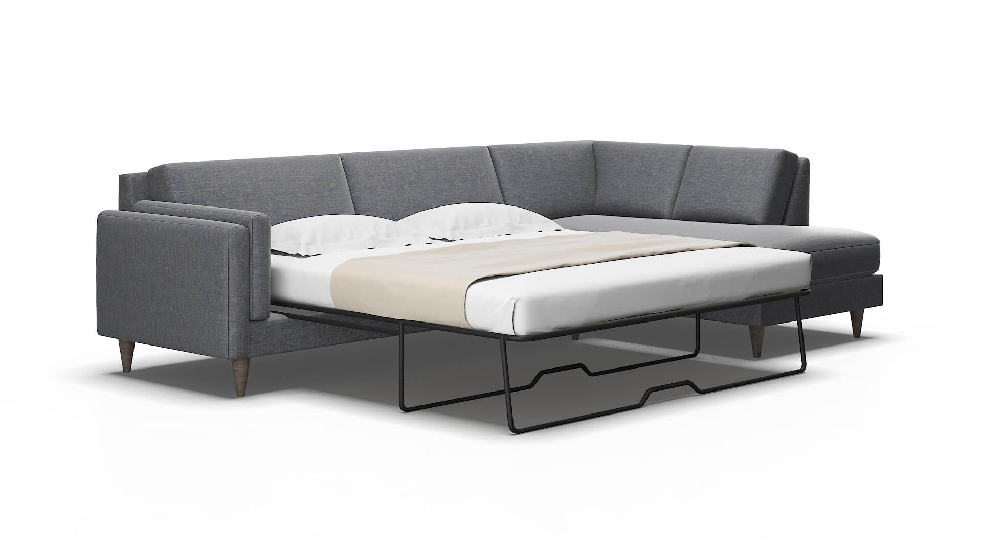 Helsinki Lana Onyx Panel Sleeper espresso legs 2