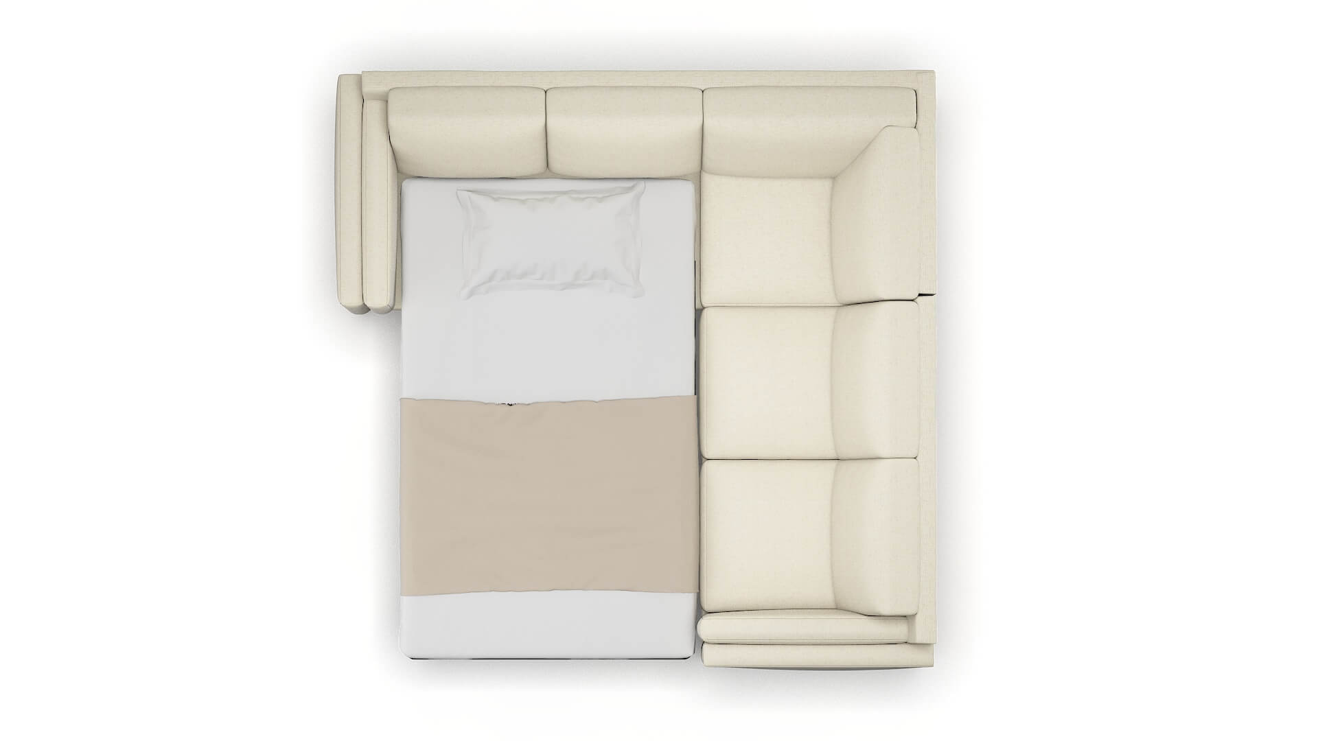 Helsinki Lana Sand Sectional Sleeper Espresso legs 3