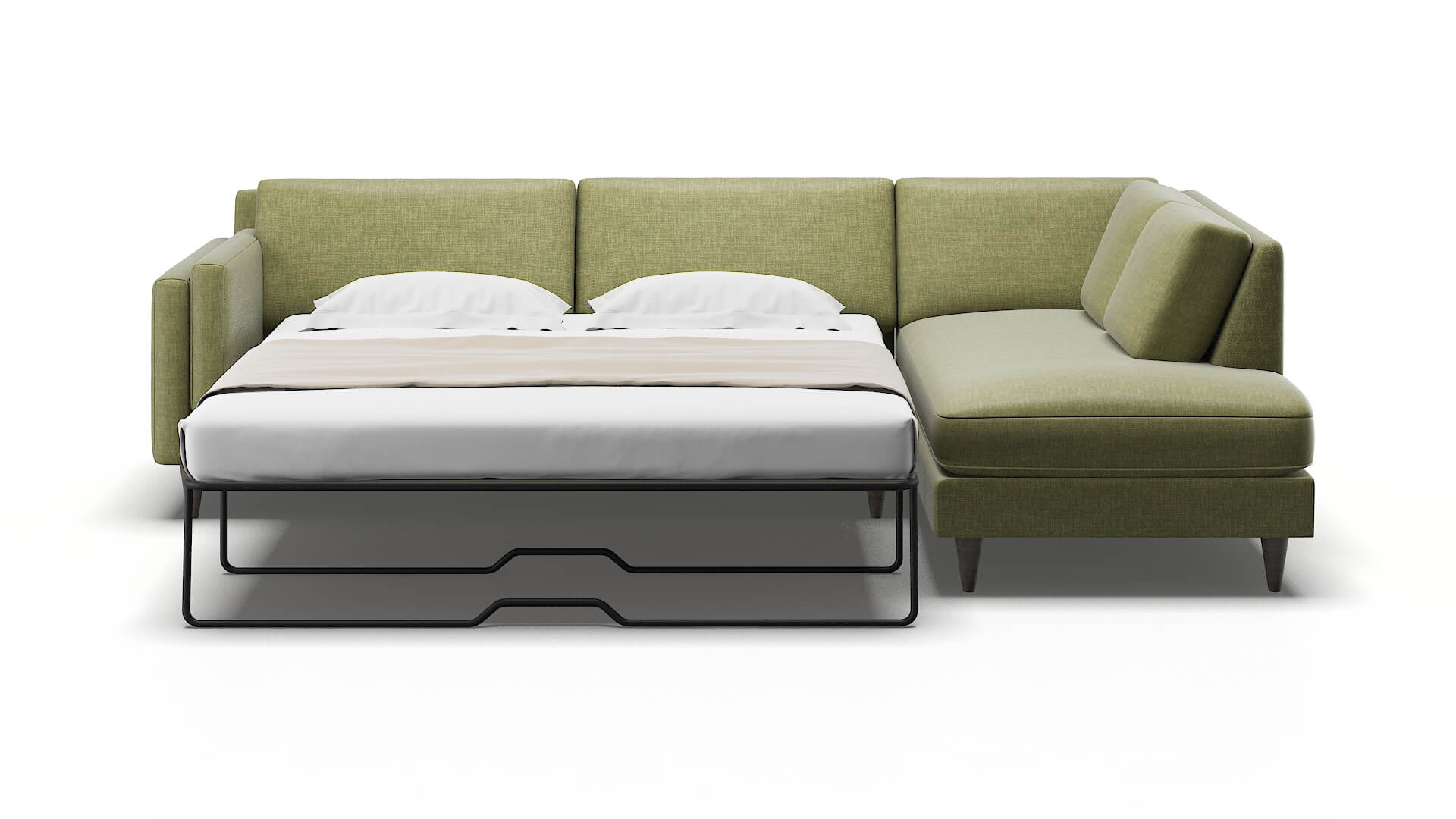 Helsinki Leslie Lawn Panel Sleeper Espresso legs 1