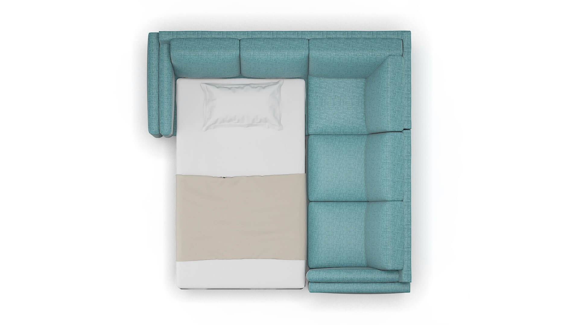 Helsinki Leslie Peacock Sectional Sleeper Espresso legs 3