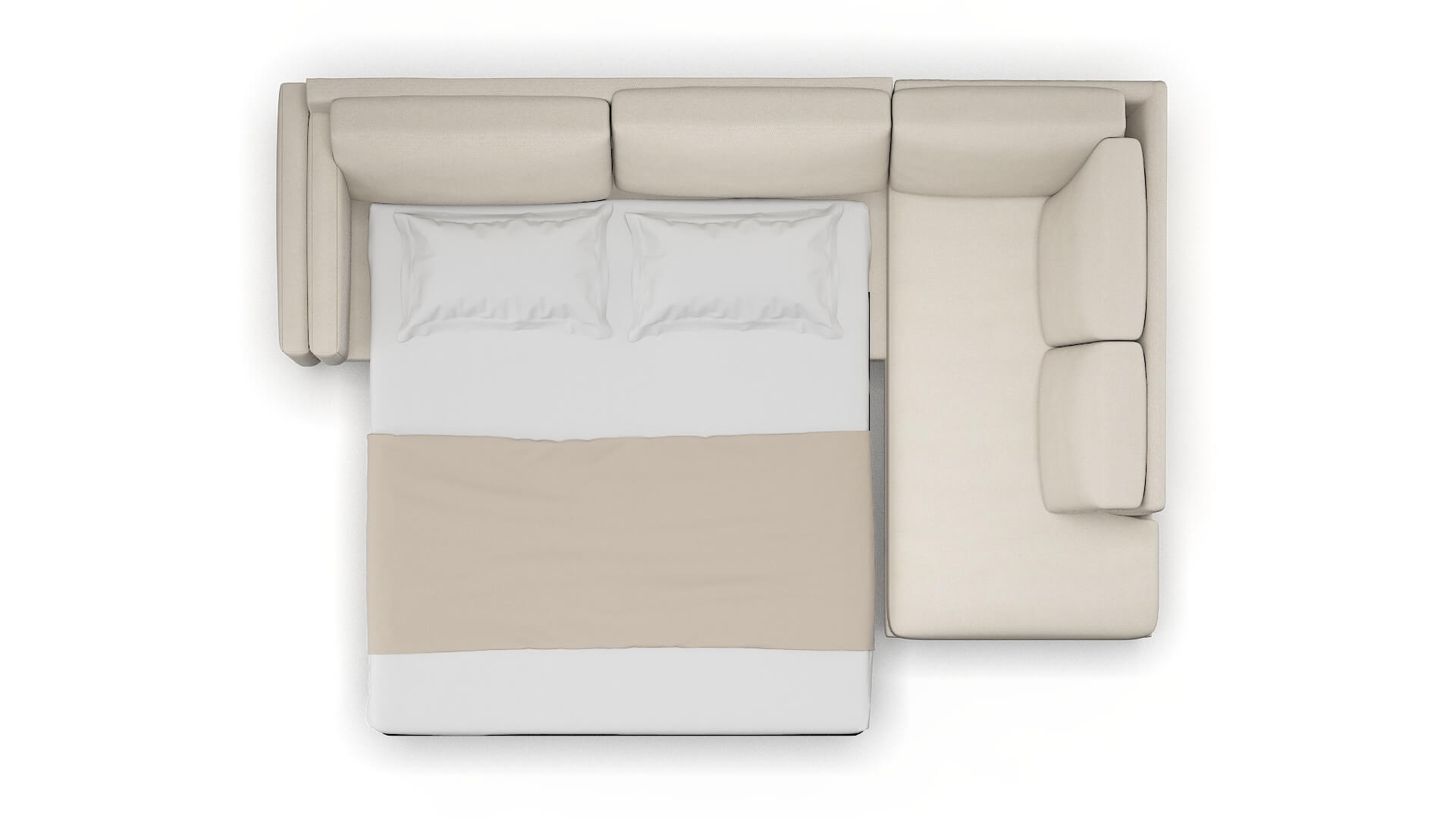 Helsinki Malibu Linen Panel Sleeper Espresso legs 3