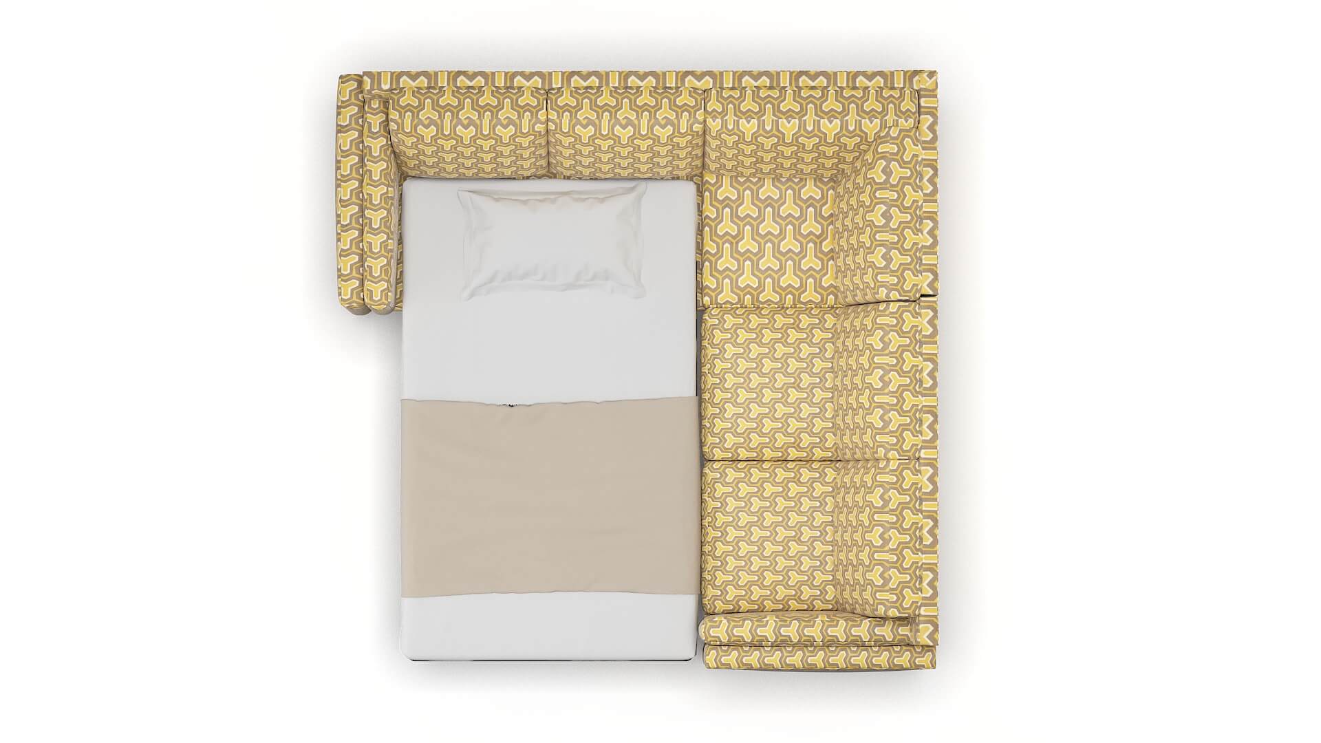 Helsinki Merci Dijon Sectional Sleeper Espresso legs 3