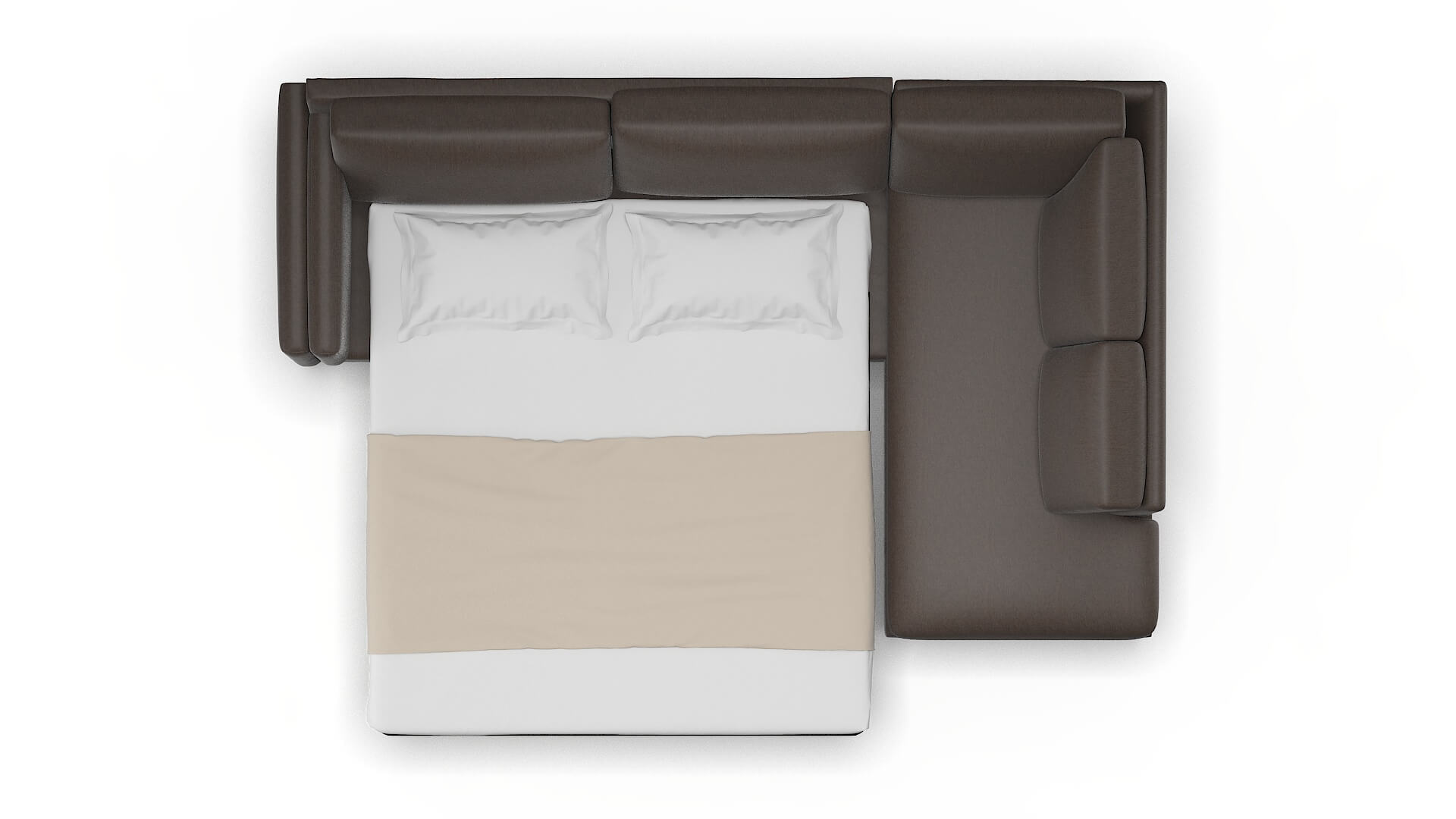 Helsinki Naples Graphite Panel Sleeper Espresso legs 3