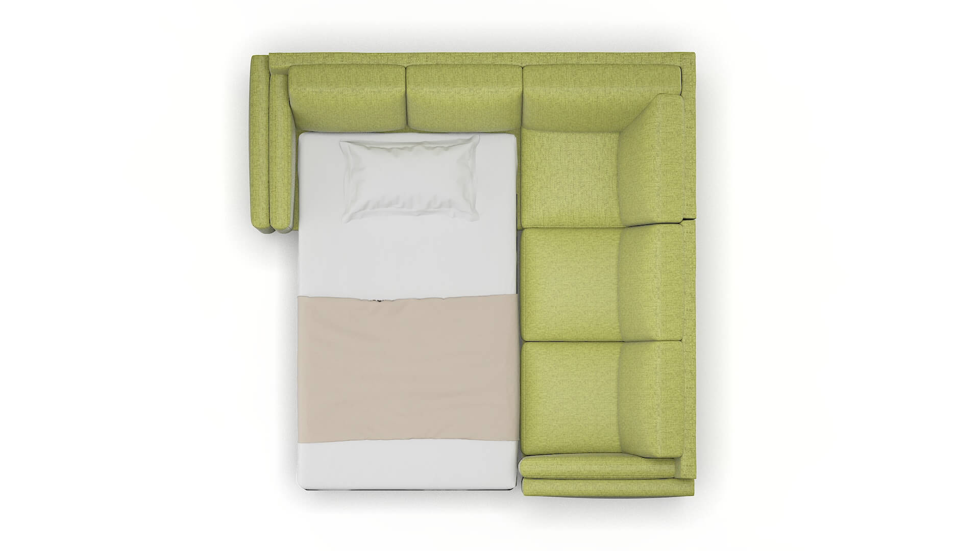 Helsinki Notion Appletini Sectional Sleeper Espresso legs 3