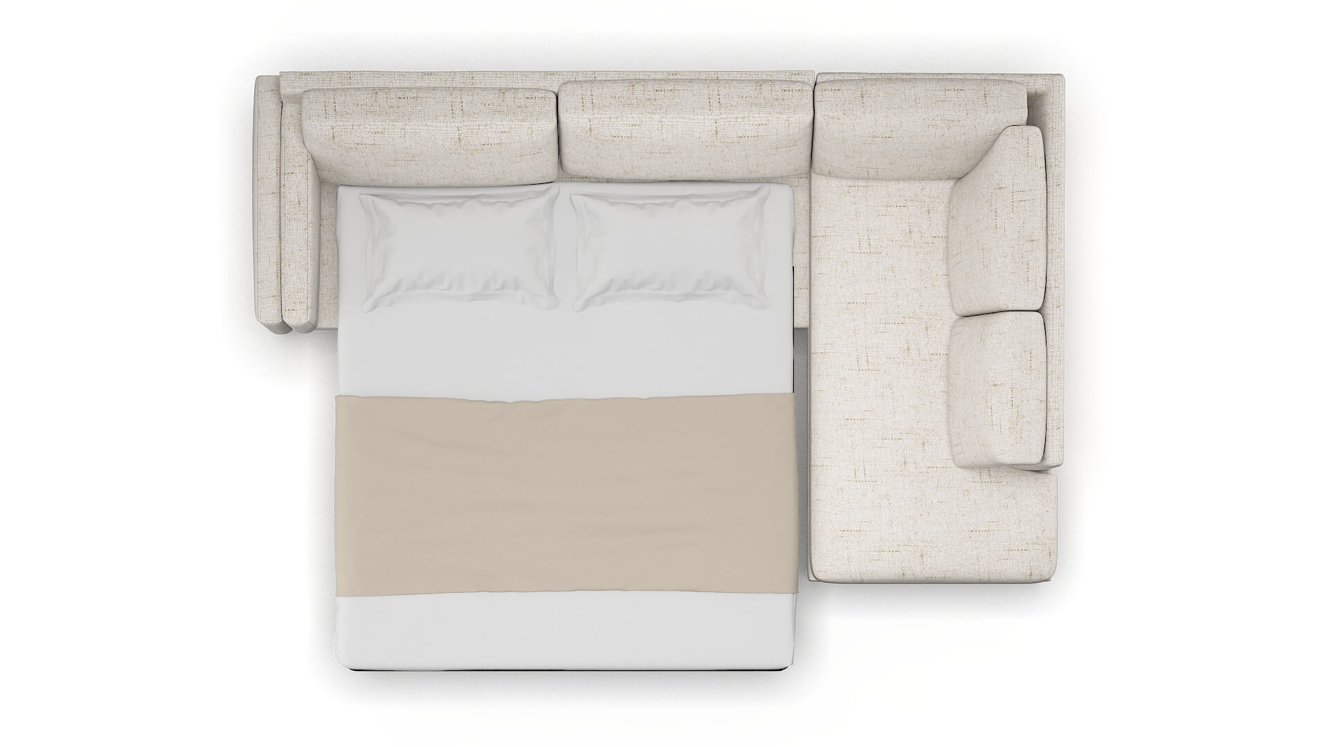 Helsinki Oceanside Natural Panel Sleeper Espresso legs 3